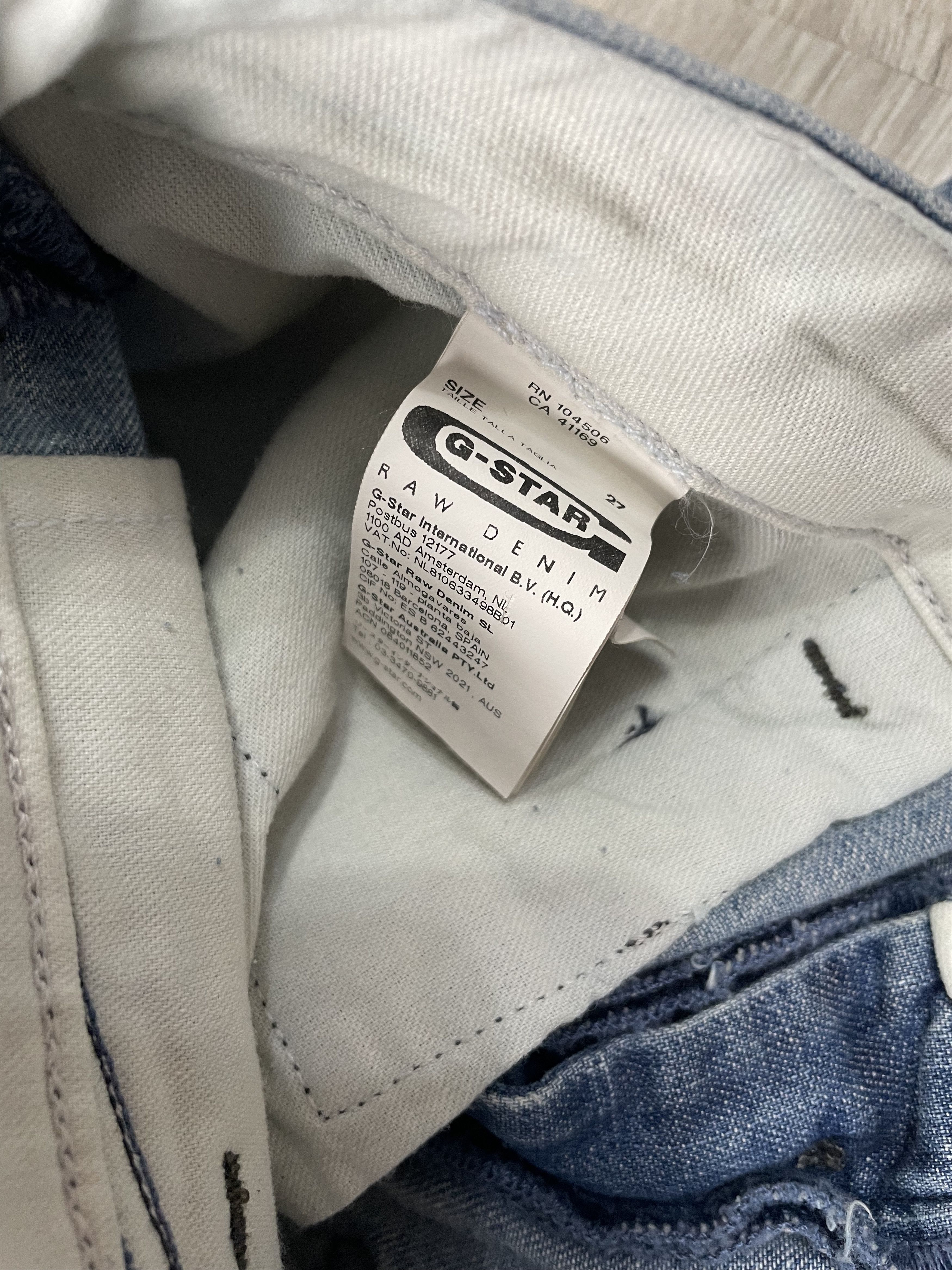 G-Star × Vintage MENS BLUE JEANS RARE G STAR RAW Size US 33 - 12 Thumbnail