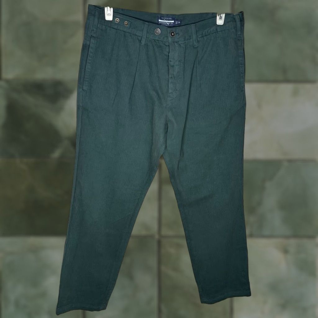 CO VINTAGE Guideboat Co Green Cotton Chino Pants Straight Leg 34x31 Men City Casual Waist 34 Inseam 31 Size 34 Pants Size US 34 / EU 50 - 1 Thumbnail