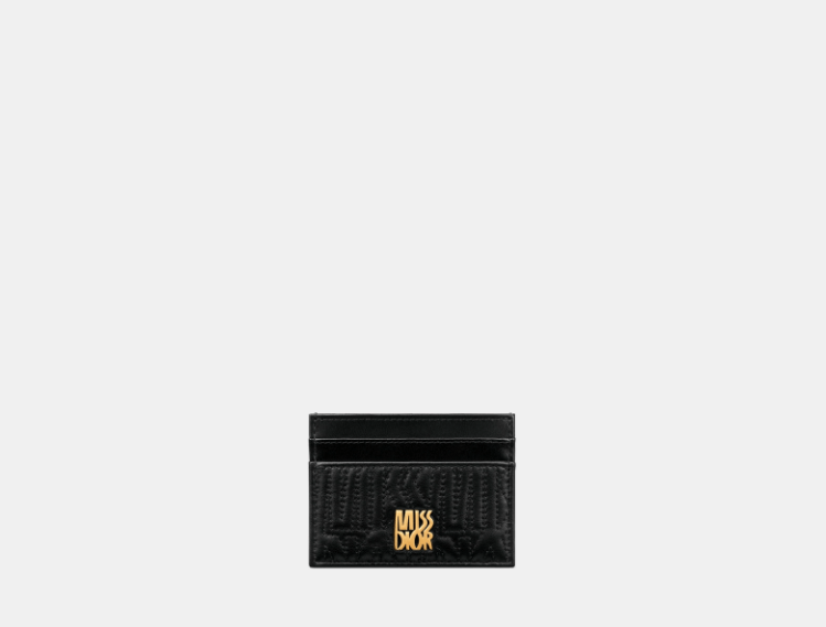 Dior o1w1db11125 S3601U Size: OS / Freesia Card Holder in Black Size ONE SIZE - 1 Thumbnail