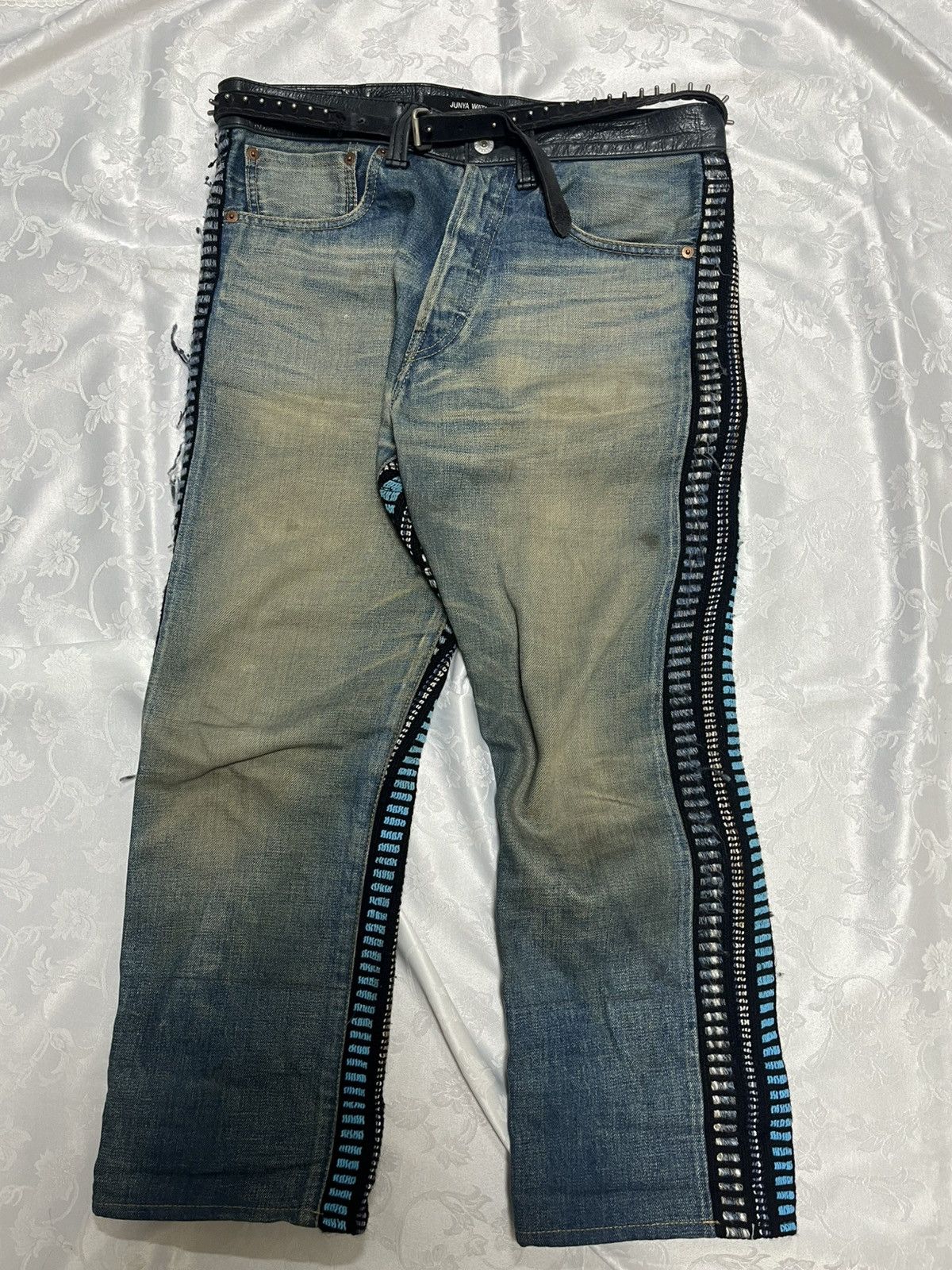 Comme des Garcons × Japanese Brand × Junya Watanabe JUNYA WATANABE WASHING BELTED PANTS Size US 28 / EU 44 - 1 Thumbnail