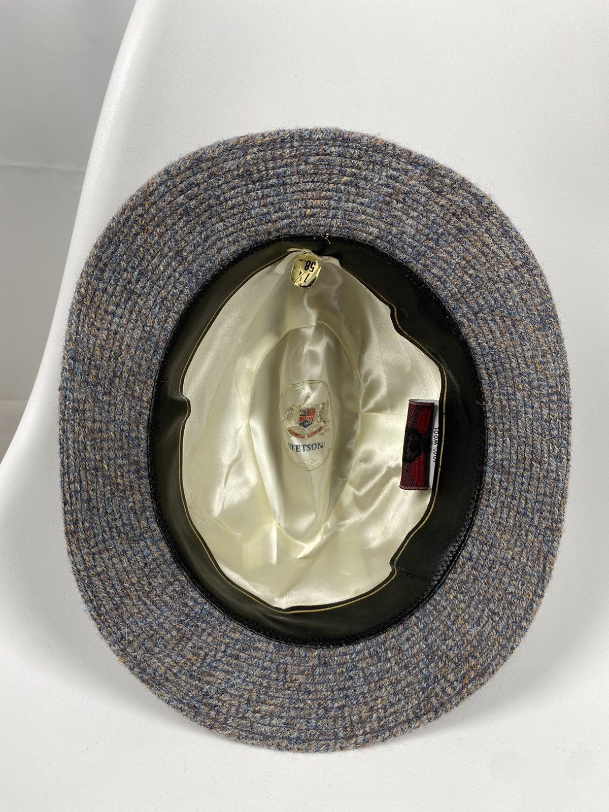 Harris Tweed × Stetson Stetson Harris Tweed Hat Wool Genuine Leather size 58 7 1/4 Size ONE SIZE - 6 Thumbnail