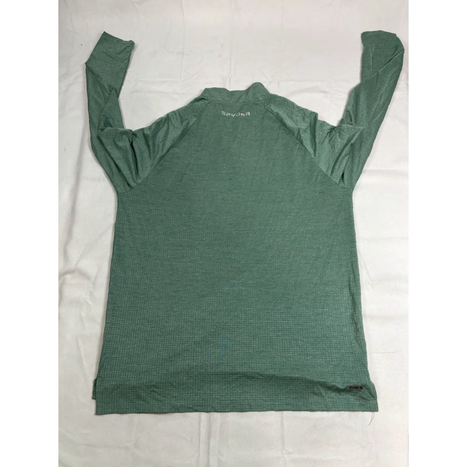 Spyder Spyder Active Pullover Mens Large Green ProWB Stretch Athletic Quarter Zip Top Size US L / EU 52-54 / 3 - 6 Thumbnail
