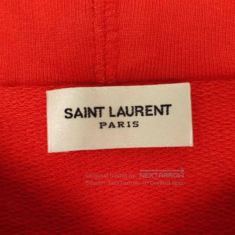 Yves Saint Laurent YSL Orange Cotton Women's Hoodie XS . Size XS / US 0-2 / IT 36-38 - 3 Thumbnail