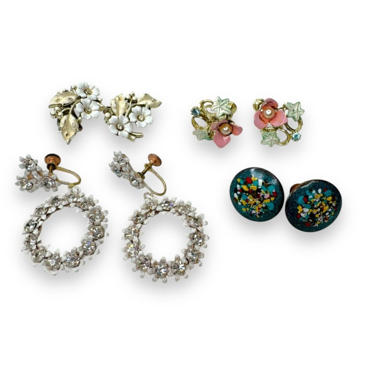 Other Vintage Clip-On Earring Set Of 4 Pairs Size ONE SIZE - 1 Thumbnail