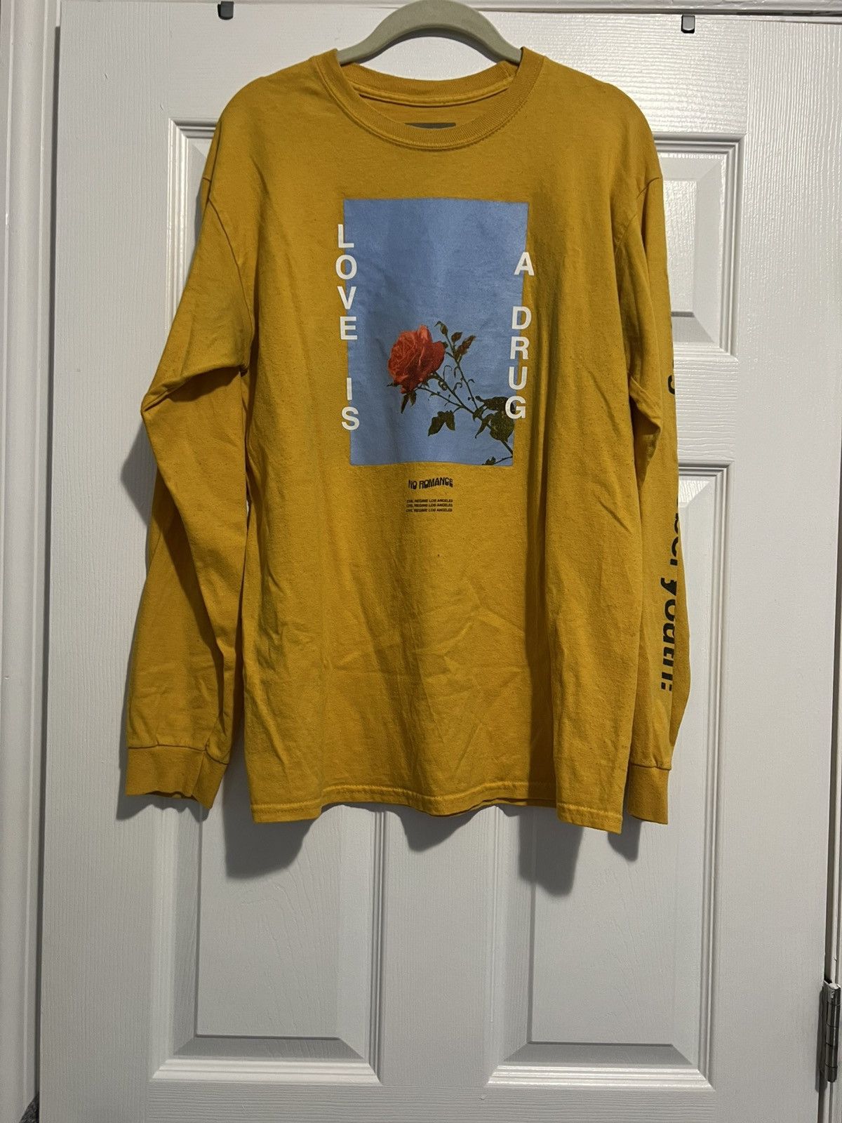 Civil Regime Civil Regime Golden Yellow ‘Love Is A Drug’ Long Sleeve Tee Size US S / EU 44-46 / 1 - 2 Thumbnail