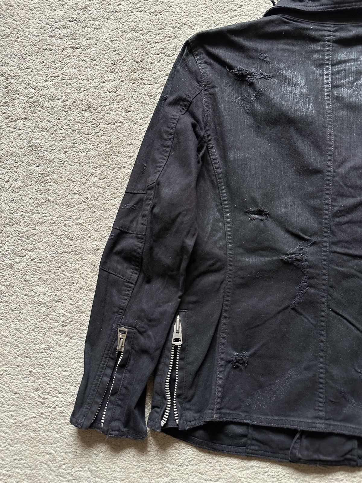 GOSTAR DE FUGA 2000s FUGA Black Distressed Waxed Jacket Size US S / EU 44-46 / 1 - 13 Thumbnail