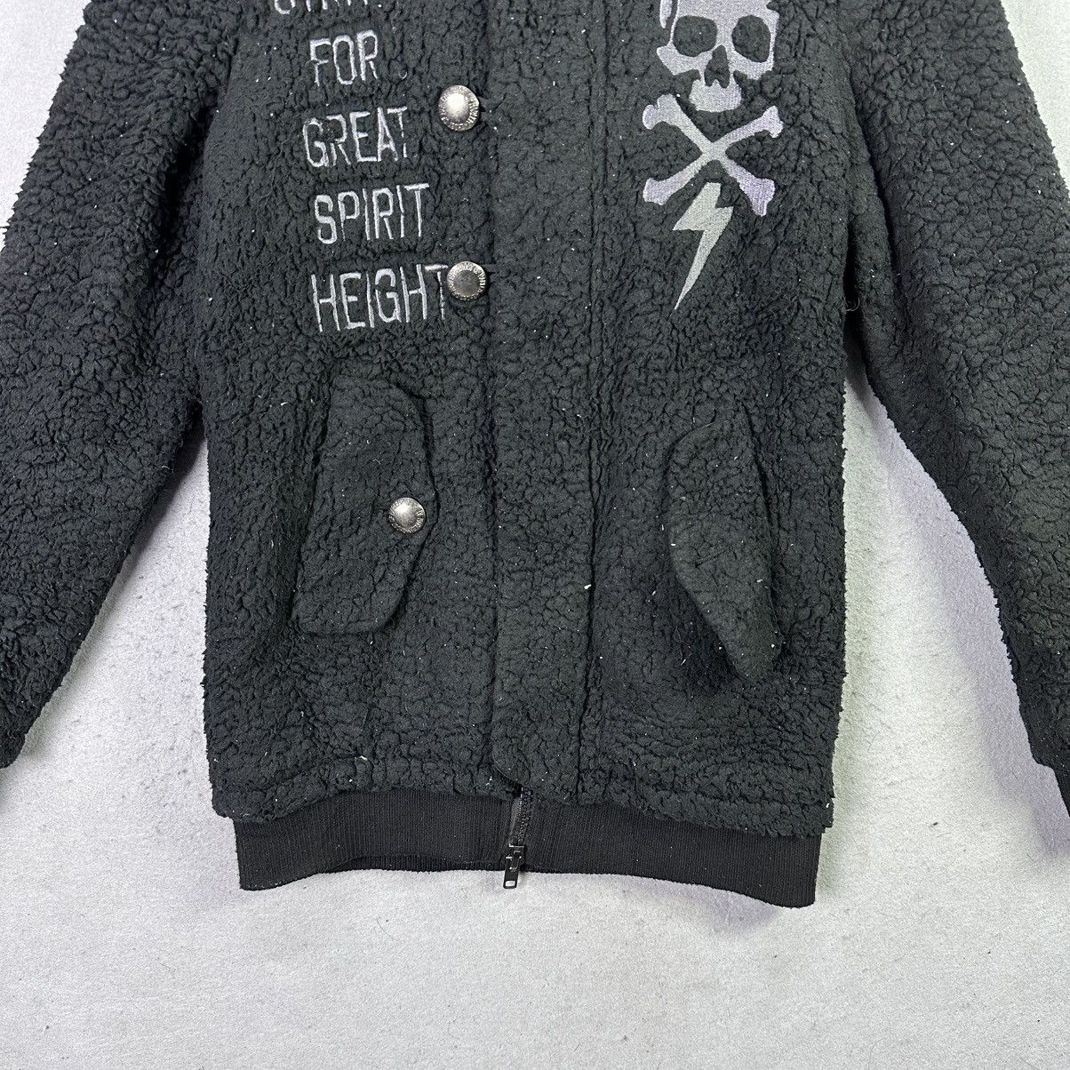 Japanese Brand Ghost Of Harlem Fleece Hoodie Jacket Black Skull Graphic Size US S / EU 44-46 / 1 - 3 Thumbnail