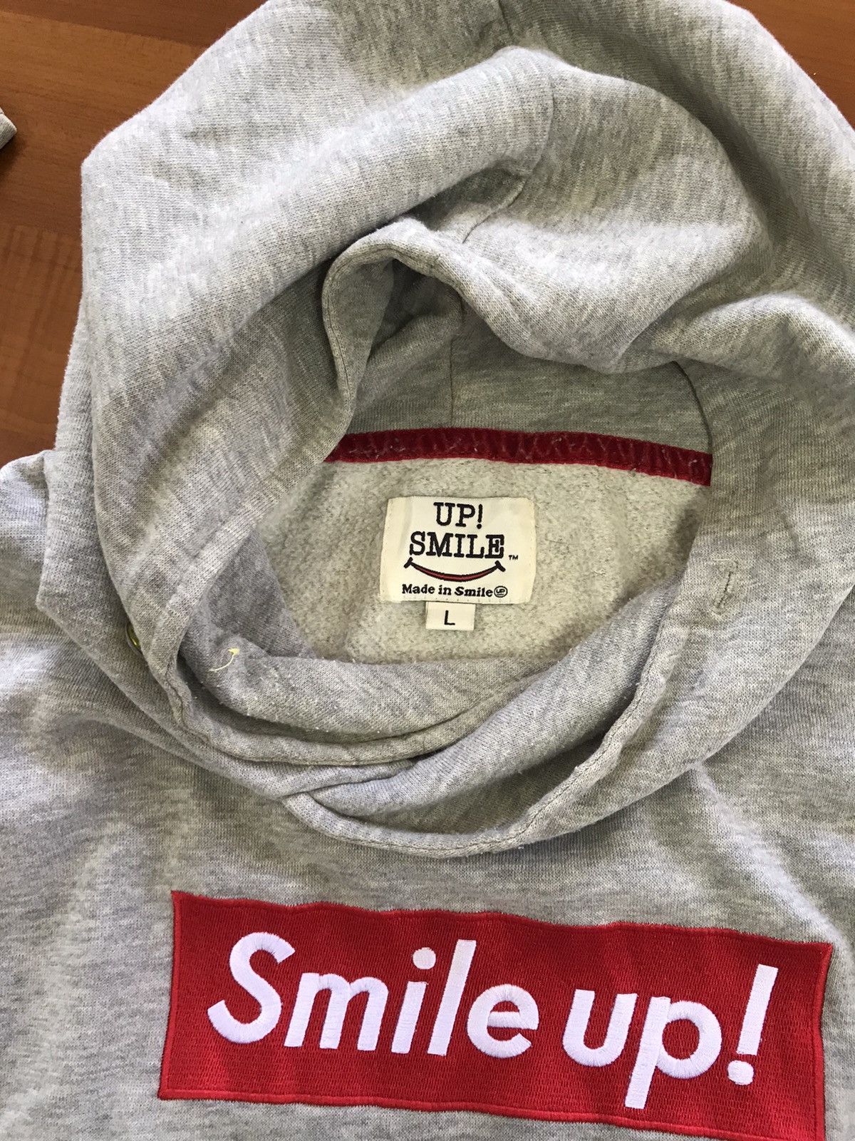 Japanese Brand Up! Smiley Vintage pullover Hoodie Size US M / EU 48-50 / 2 - 14 Thumbnail