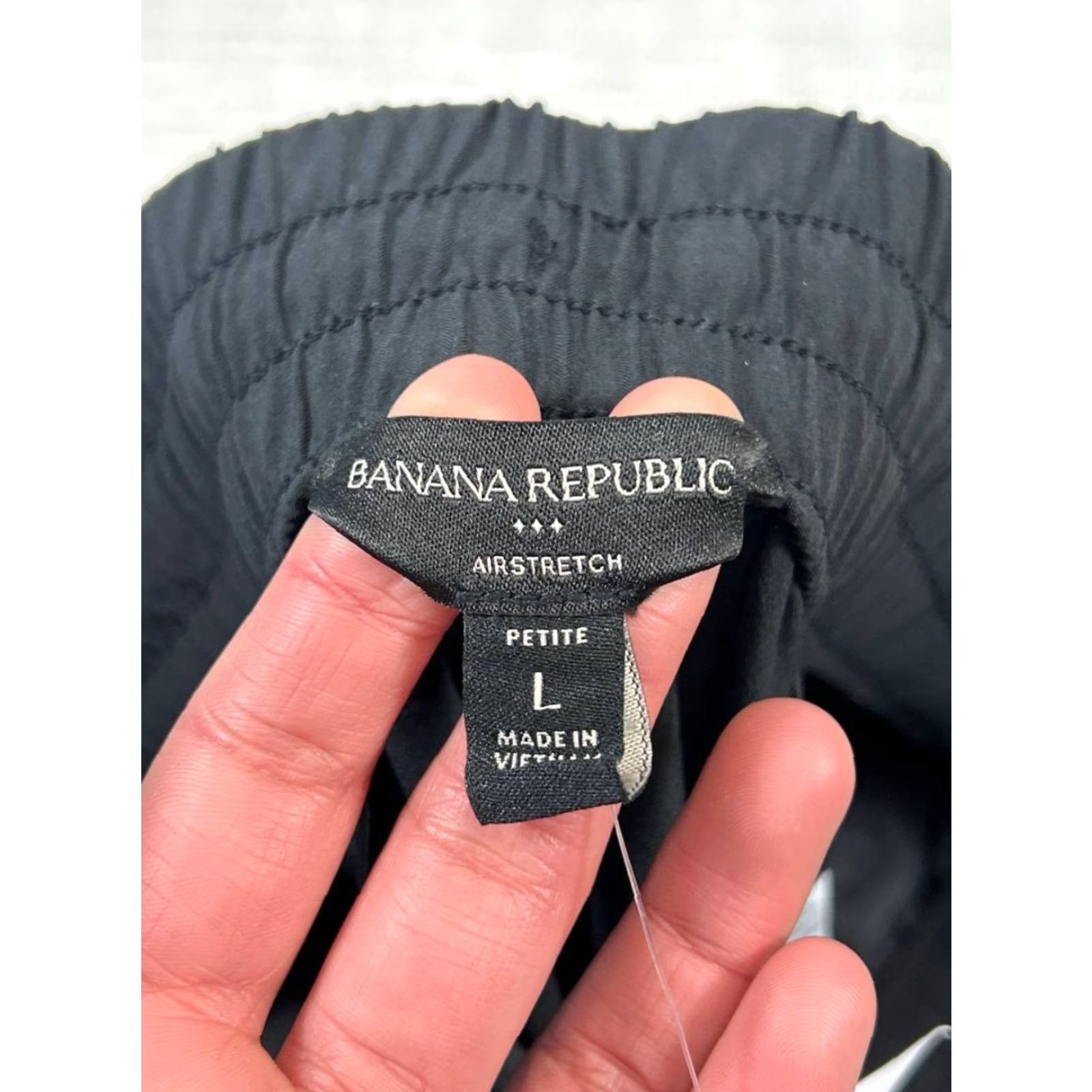 Banana Republic VINTAGE Banana Republic Airstretch Jogger Pants Women Large Petite Black Tapered Leg New Size 36" / US 14 / IT 50 - 7 Thumbnail