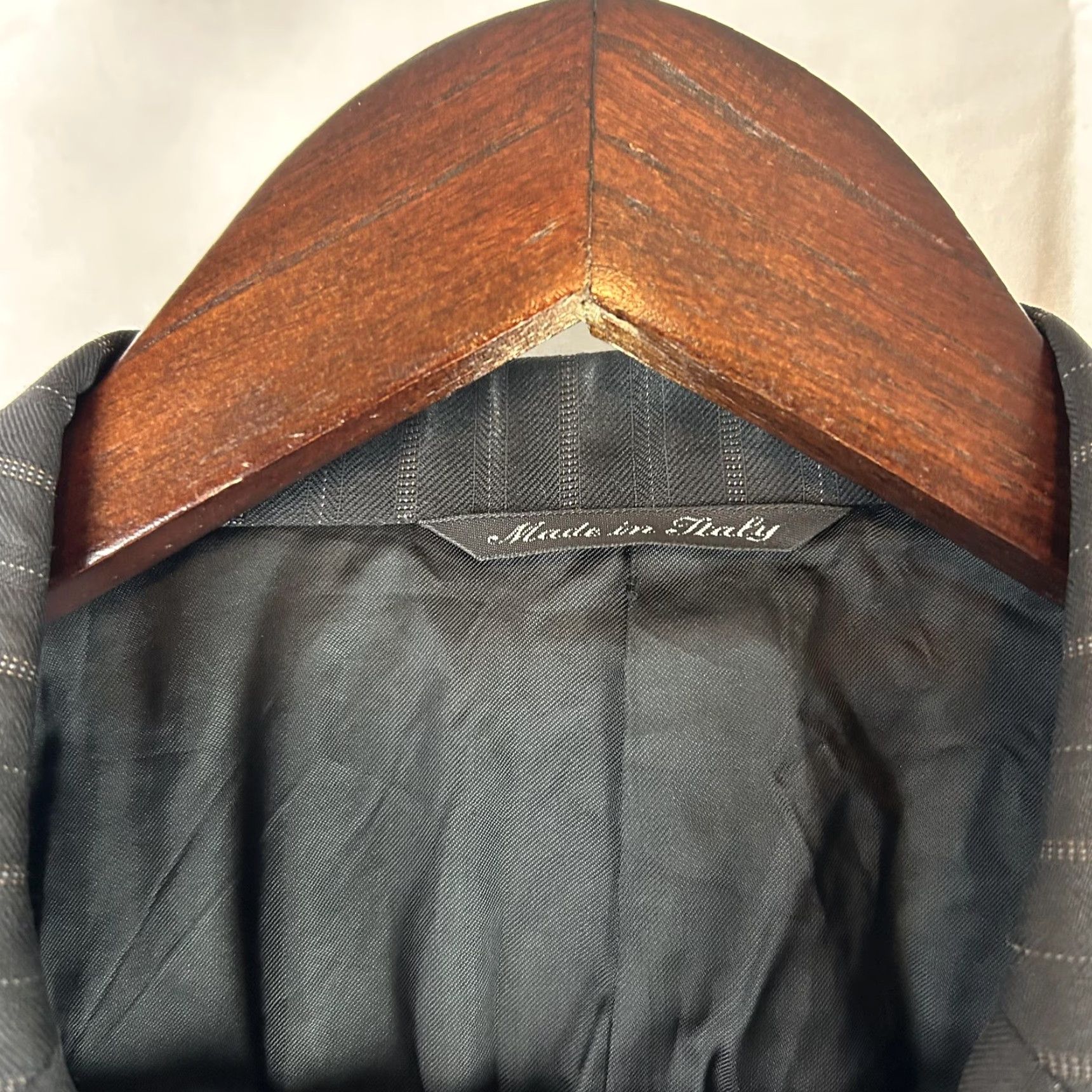 Canali VINTAGE Canali Blazer Mens 40R EU 50 Black Pinstripe Super 120's Wool Made in Italy Size 50R - 3 Thumbnail