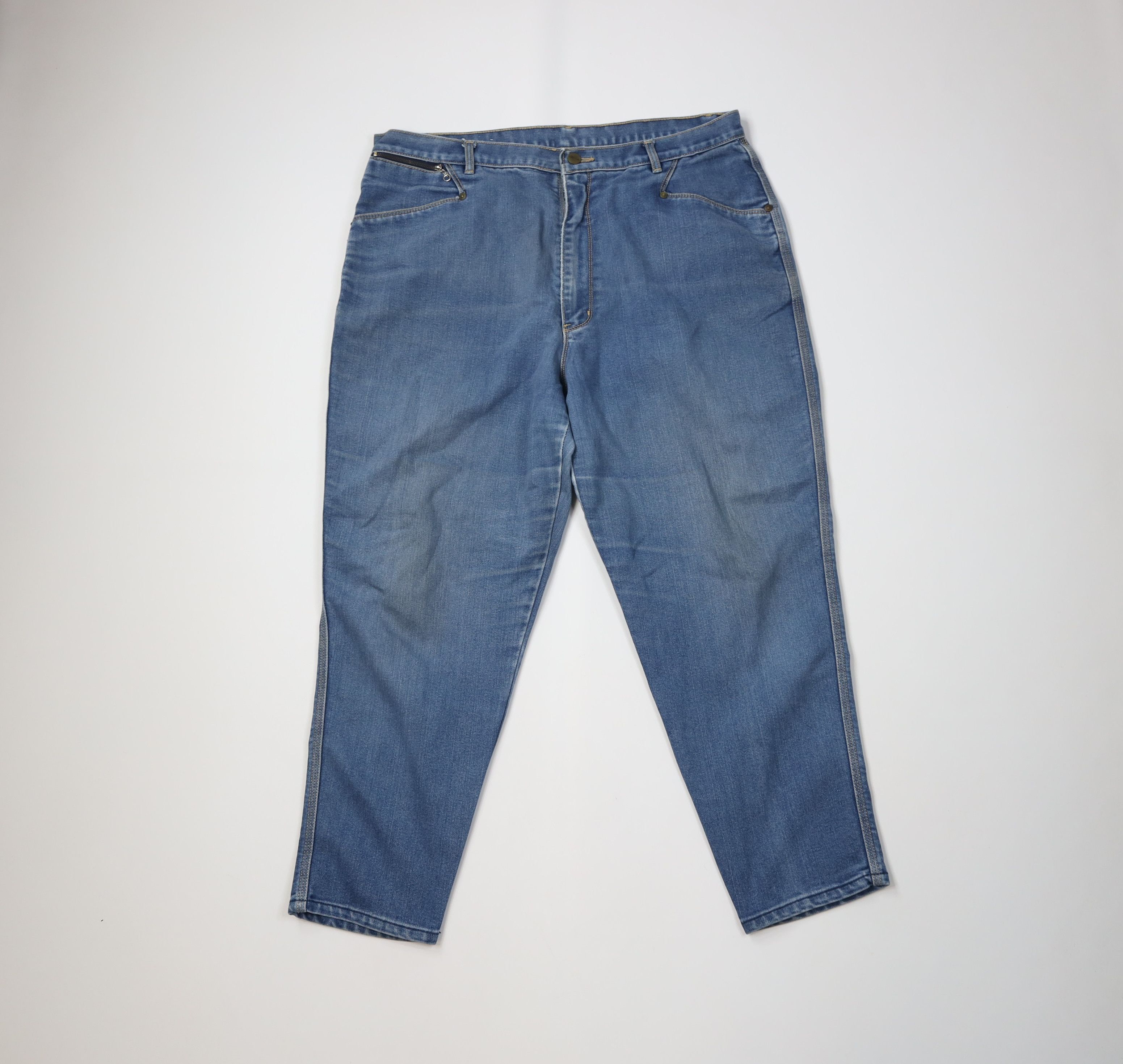 Vintage Vintage 90s Streetwear Stretch Tapered Leg Denim Jeans Size 38" / US 16 / IT 52 - 1 Thumbnail