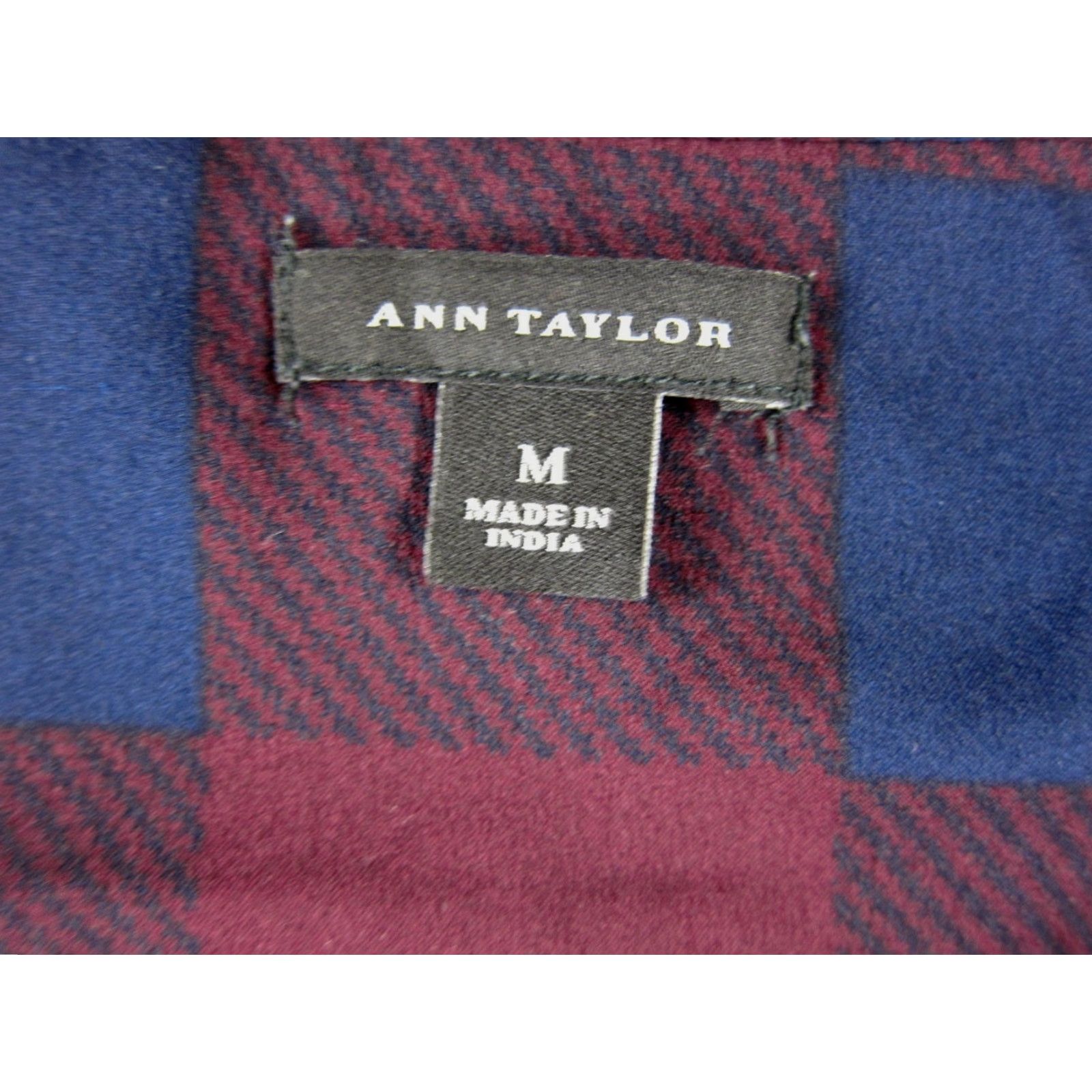 Ann Taylor Ann Taylor Dress Plaid Shift Tunic Long Sleeve V-Neck Pocket Midi Medium Women Red BlueprintStyle? Size M / US 6-8 / IT 42-44 - 3 Thumbnail