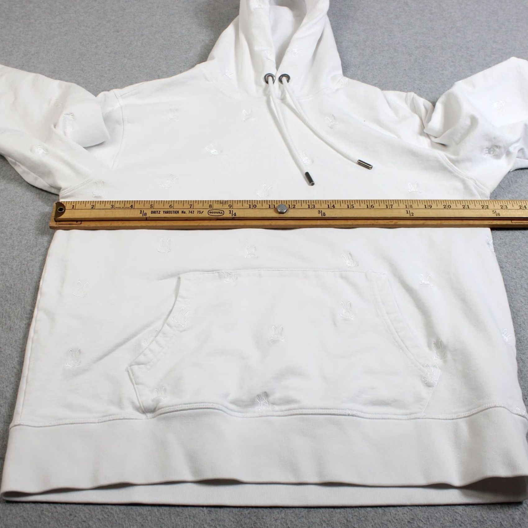 Psycho Bunny Psycho Bunny Hoodie Mens XL White Allover Skull Bunny Fleece Pullover Streetwear Size US XL / EU 56 / 4 - 6 Thumbnail