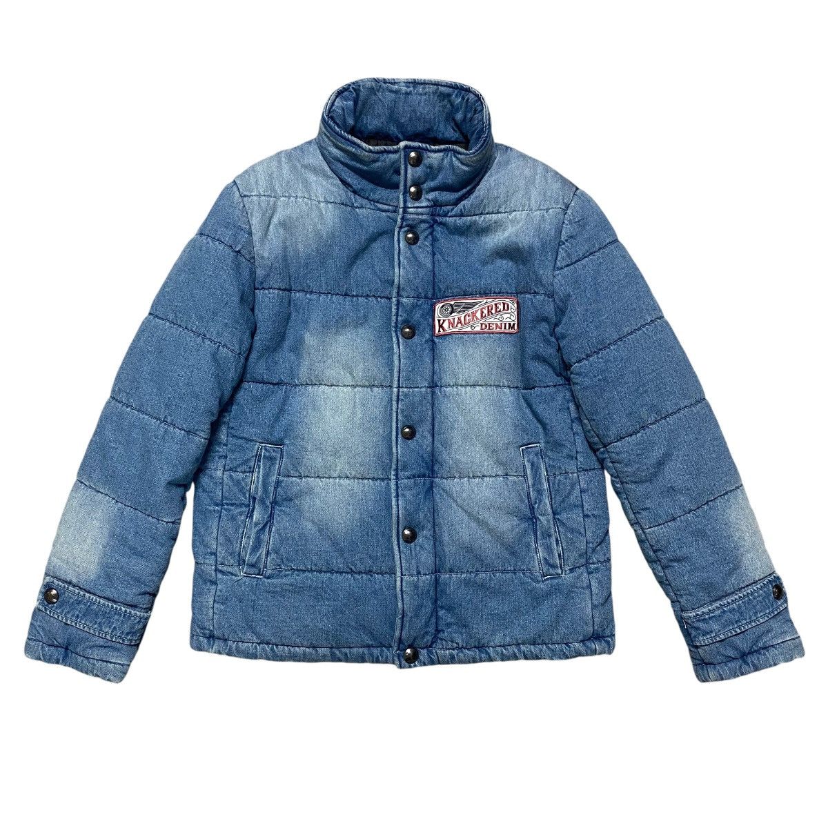 Japanese Brand KNACKERED Denim Puffer Jacket Size US L / EU 52-54 / 3 - 1 Thumbnail