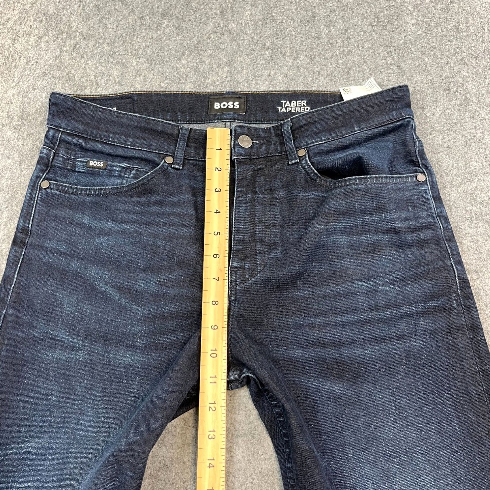 Hugo Boss Hugo Boss Jeans Slim Tapered 32 32 Dark Wash Blue Stretch Whiskers H-Taber Men's Denim 5-Pocket Size US 32 / EU 48 - 5 Thumbnail