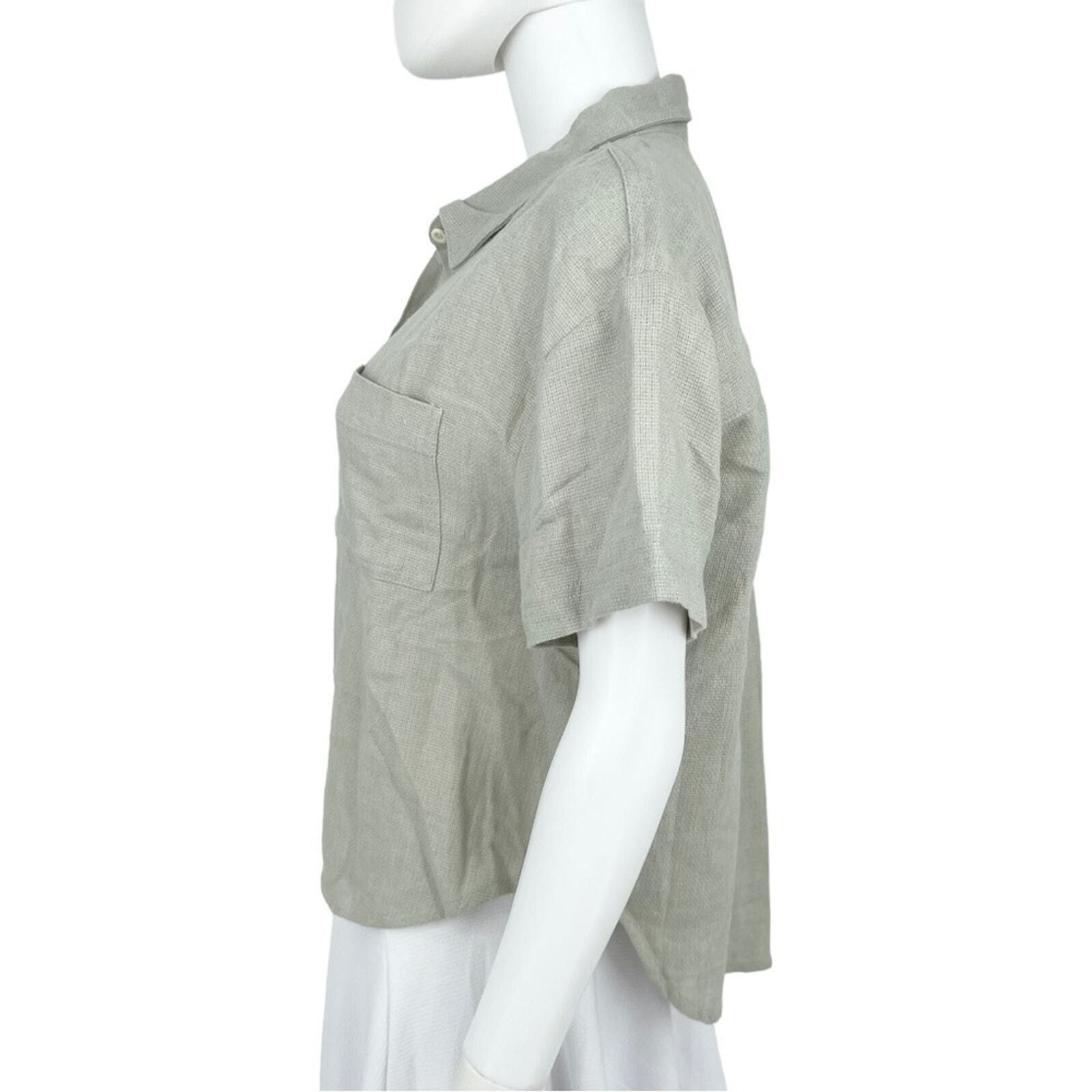 Madewell Madewell Medium Light Green Button Down Breezewoven Beach Size M / US 6-8 / IT 42-44 - 2 Thumbnail