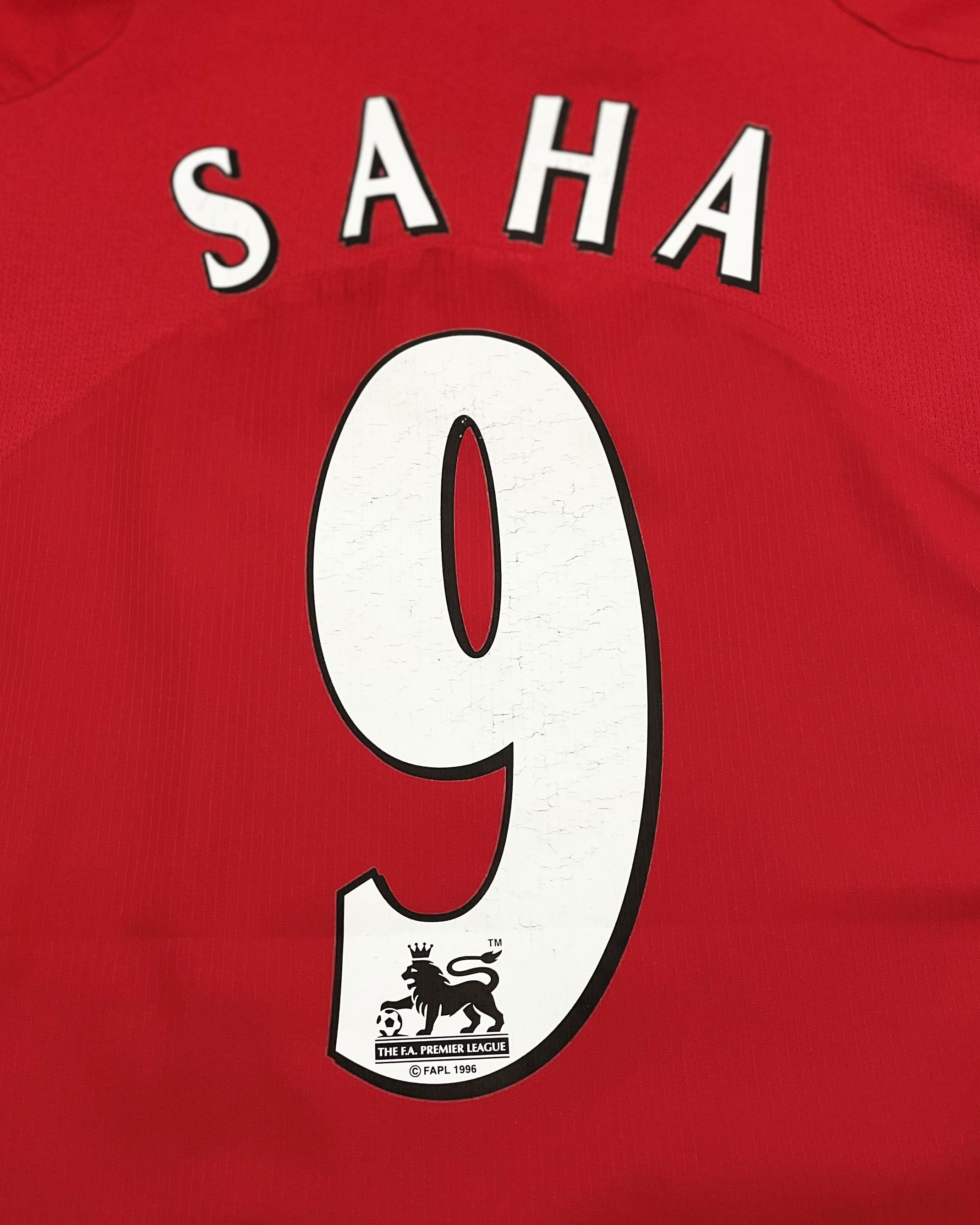 Nike Manchester United Home Kit 2004 2005 2006 Name set Saha Size US M / EU 48-50 / 2 - 4 Thumbnail