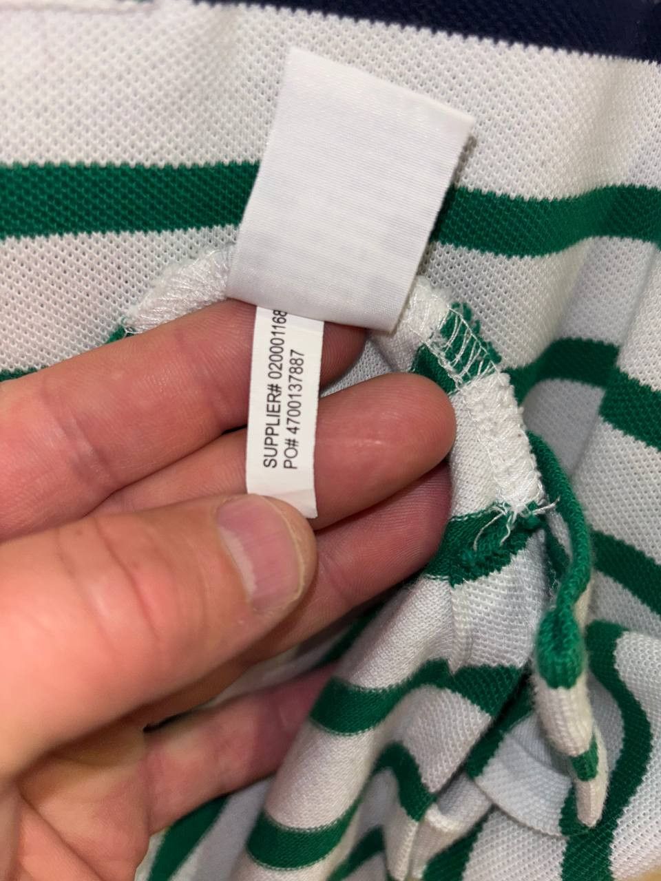 Polo Ralph Lauren Polo Ralph Lauren Green and white men's striped shirt M Size US M / EU 48-50 / 2 - 16 Thumbnail