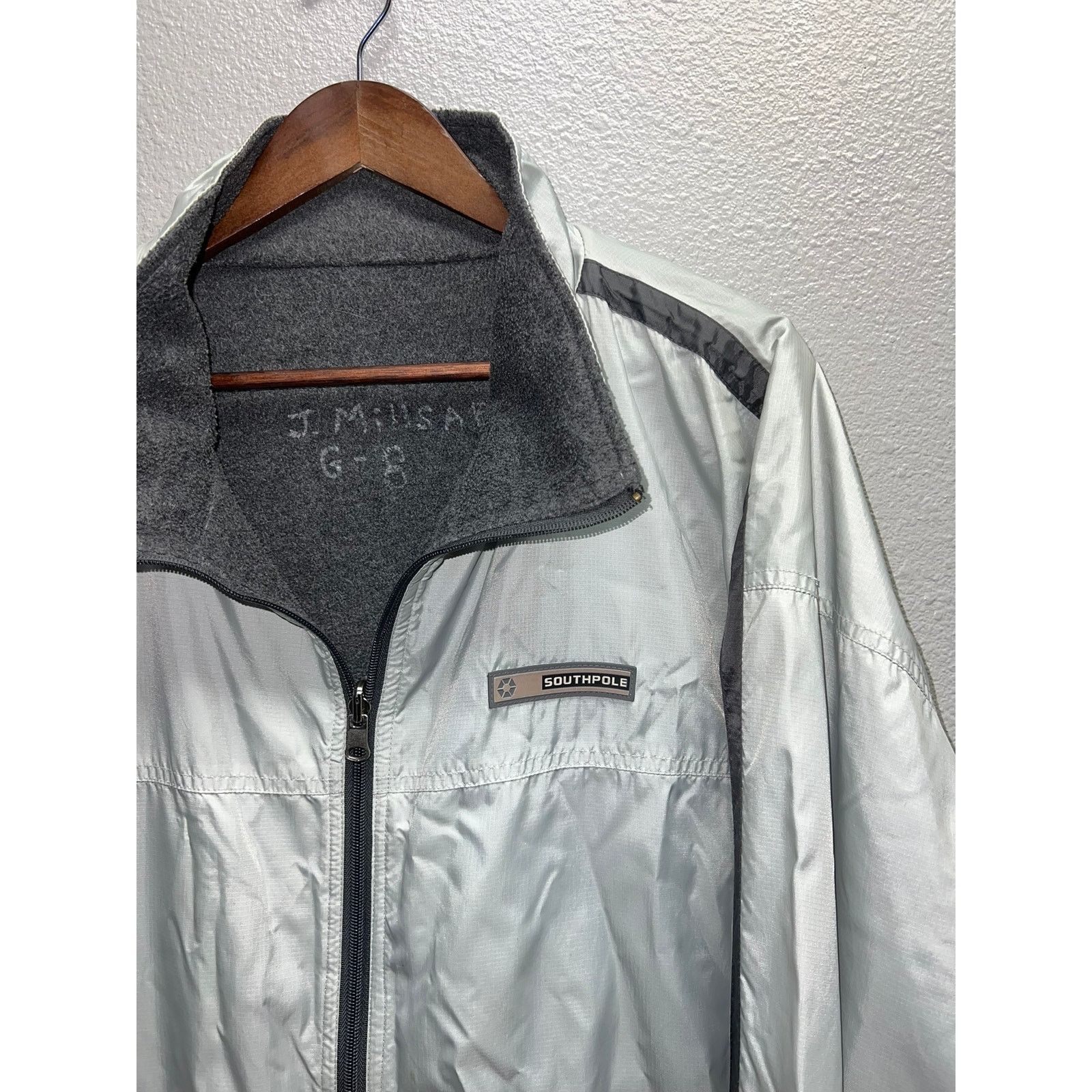 Vintage Southpole Reversible Jacket Gray Fleece Full Zip Y2K 2XL Size US XXL / EU 58 / 5 - 2 Thumbnail