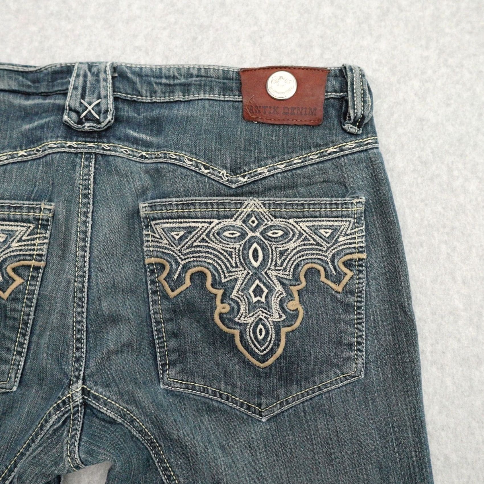 Denime VINTAGE ANTIK Denim Jeans Womens Size 32 Blue Y2K Baggy Fit Size 24" / US 00 / IT 34 - 5 Thumbnail