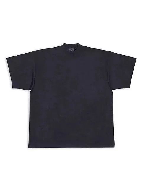 o1w1db10325 Tab T-Shirt Oversized in Overdyed Black
