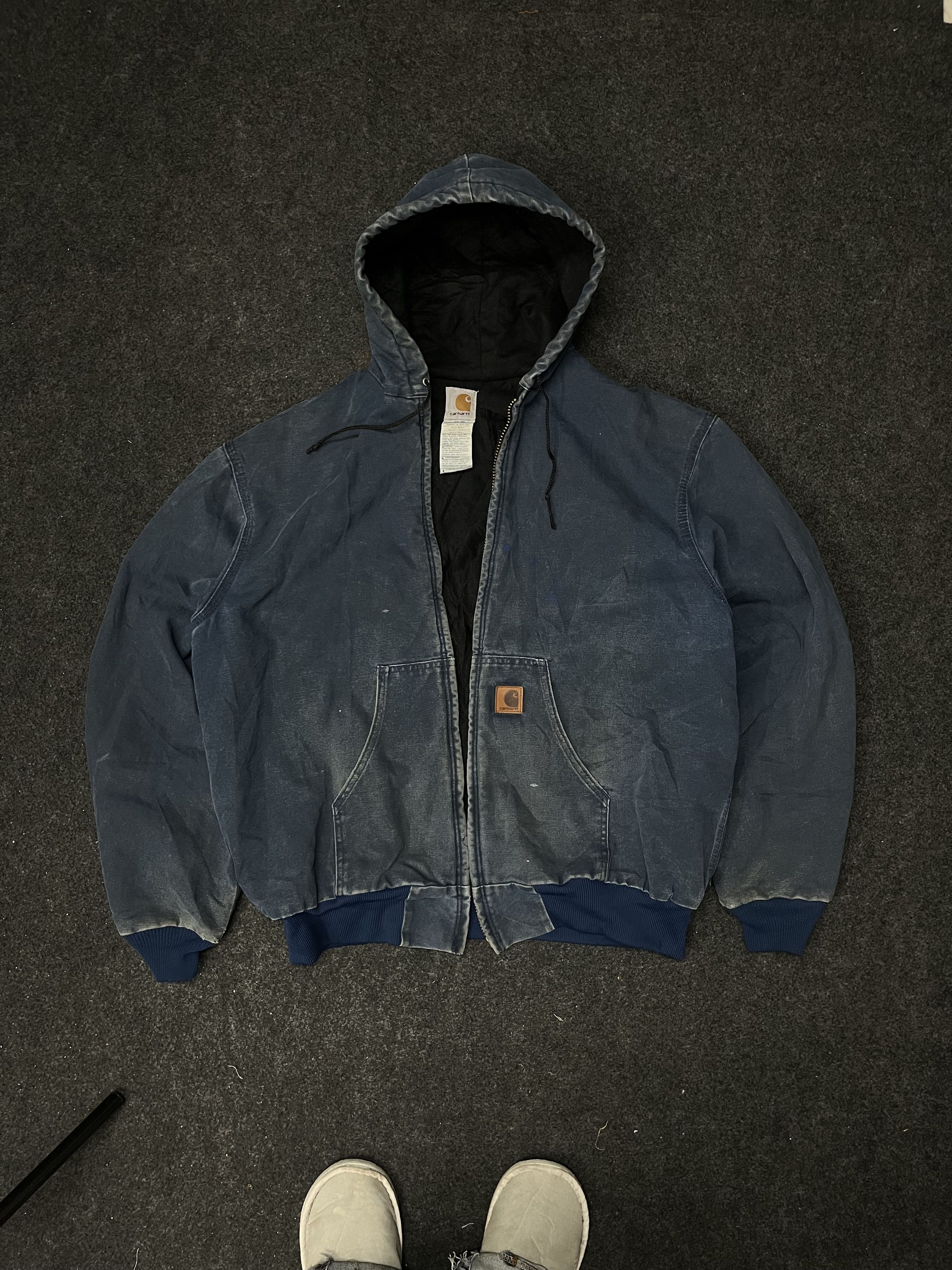 Carhartt × Vintage RARE💥 90’s Vintage Carhartt Active Jacket Blue J68 BLU Size US L / EU 52-54 / 3 - 8 Thumbnail