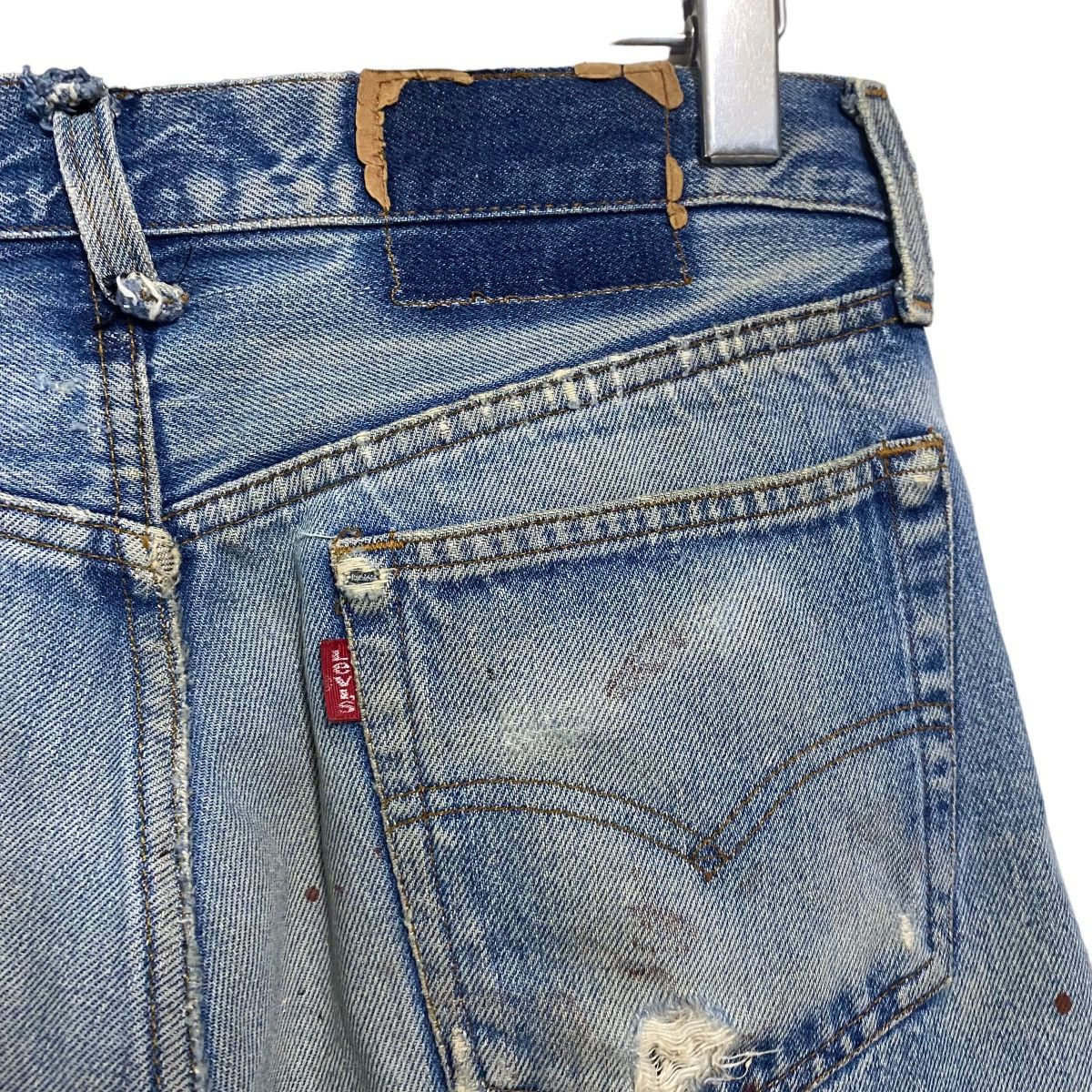 Levi's Vintage 80s Levis 501 Redline Selvedge Jeans Repaired Size US 29 - 12 Thumbnail