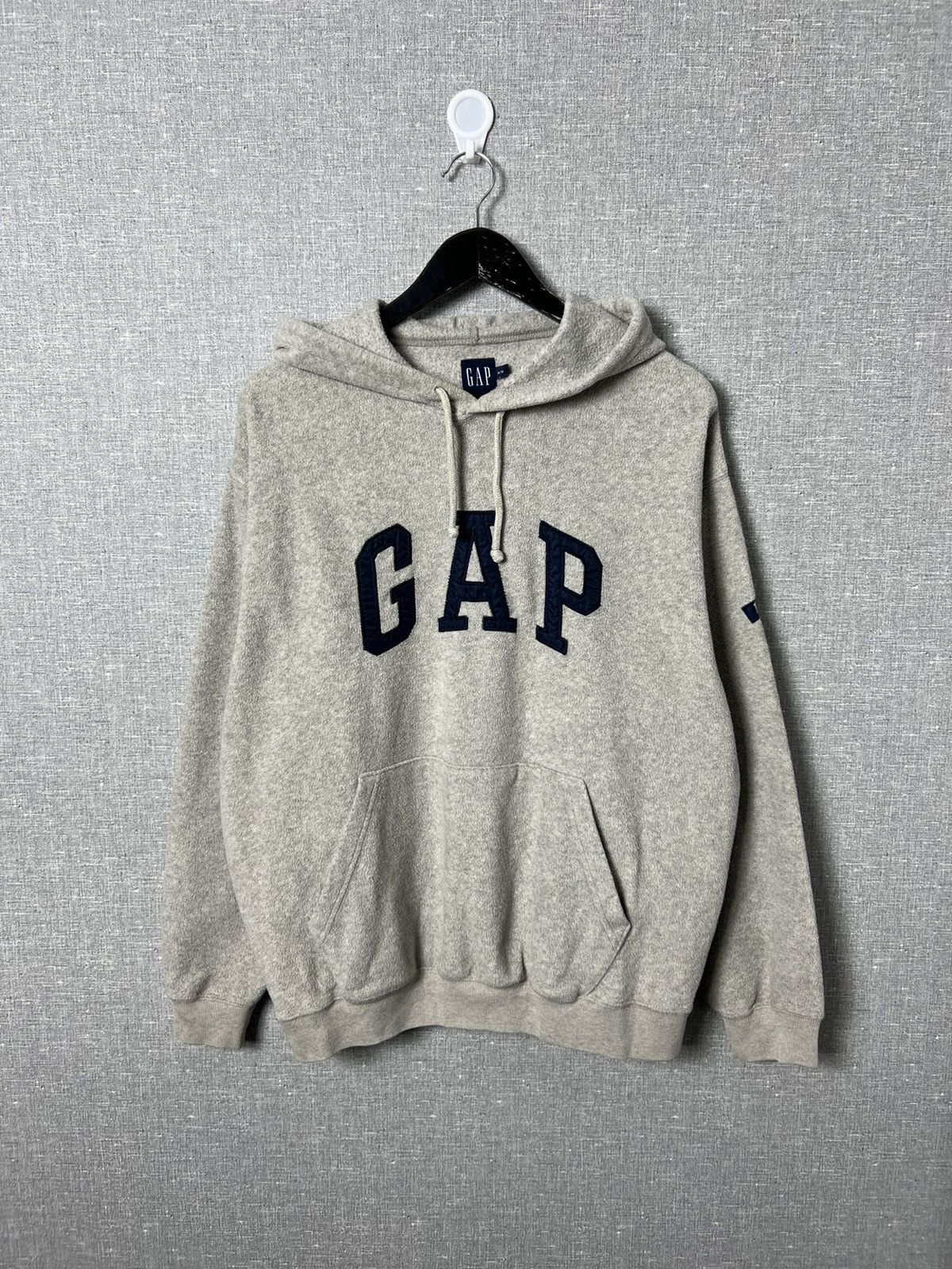 Gap Vintage Gap Pullover Fleece Grey Oversized Hoodie Size US M / EU 48-50 / 2 - 2 Thumbnail