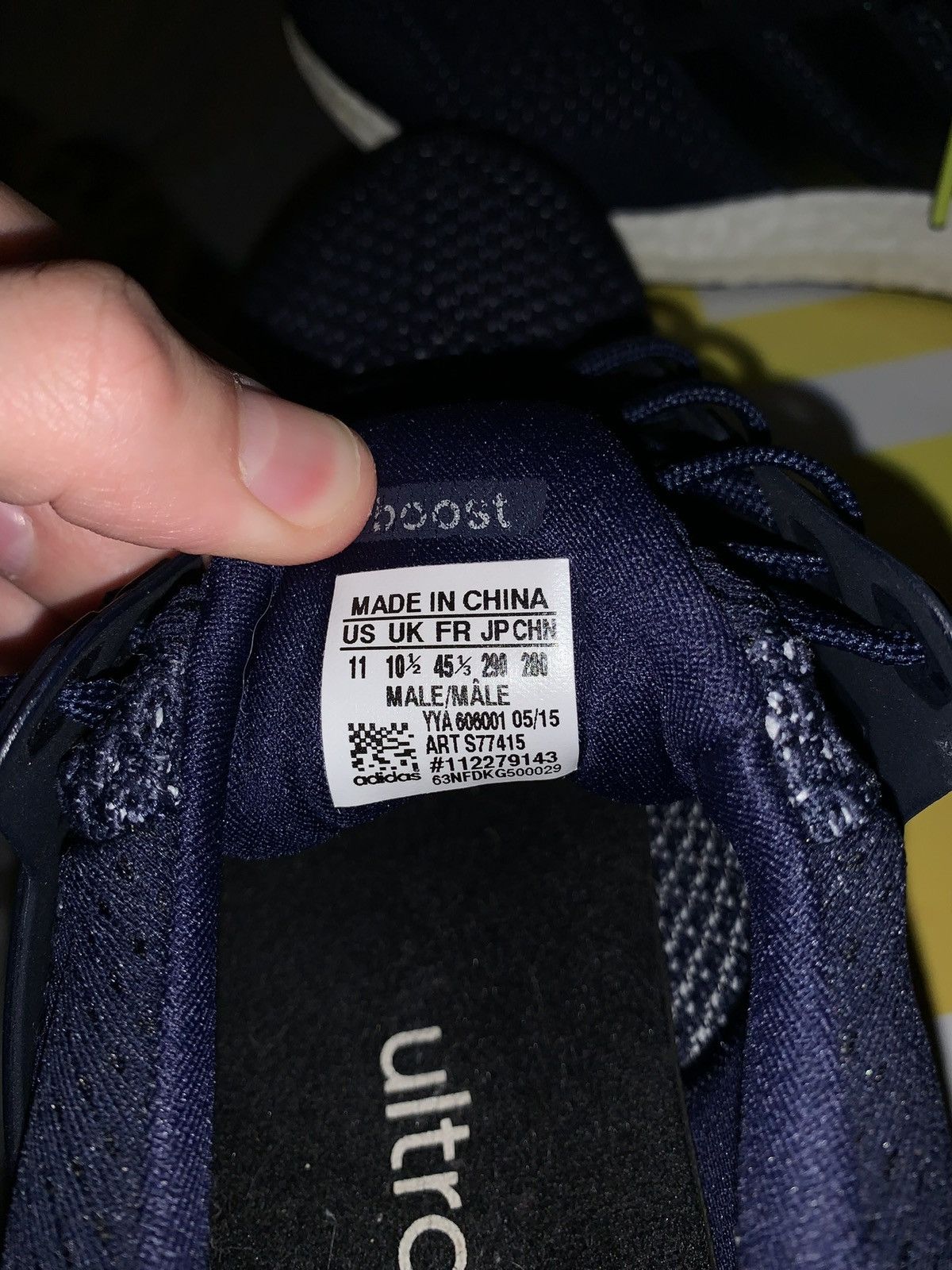 Adidas Ultraboost 1.0 Navy Size US 11 / EU 44 - 6 Thumbnail