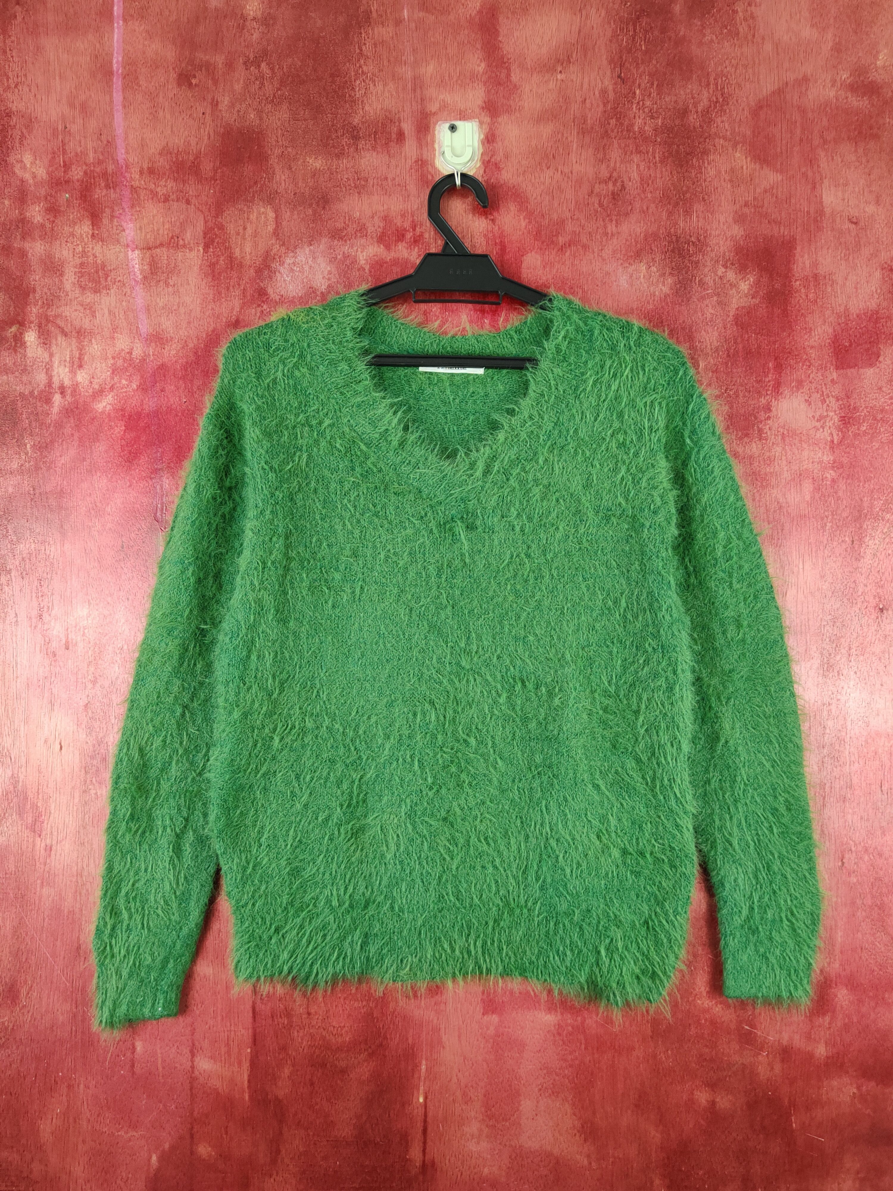 Japanese Brand × Vintage Vintage Khalita Green Fur Mohair Knitwear Size L / US 10 / IT 46 - 1 Thumbnail