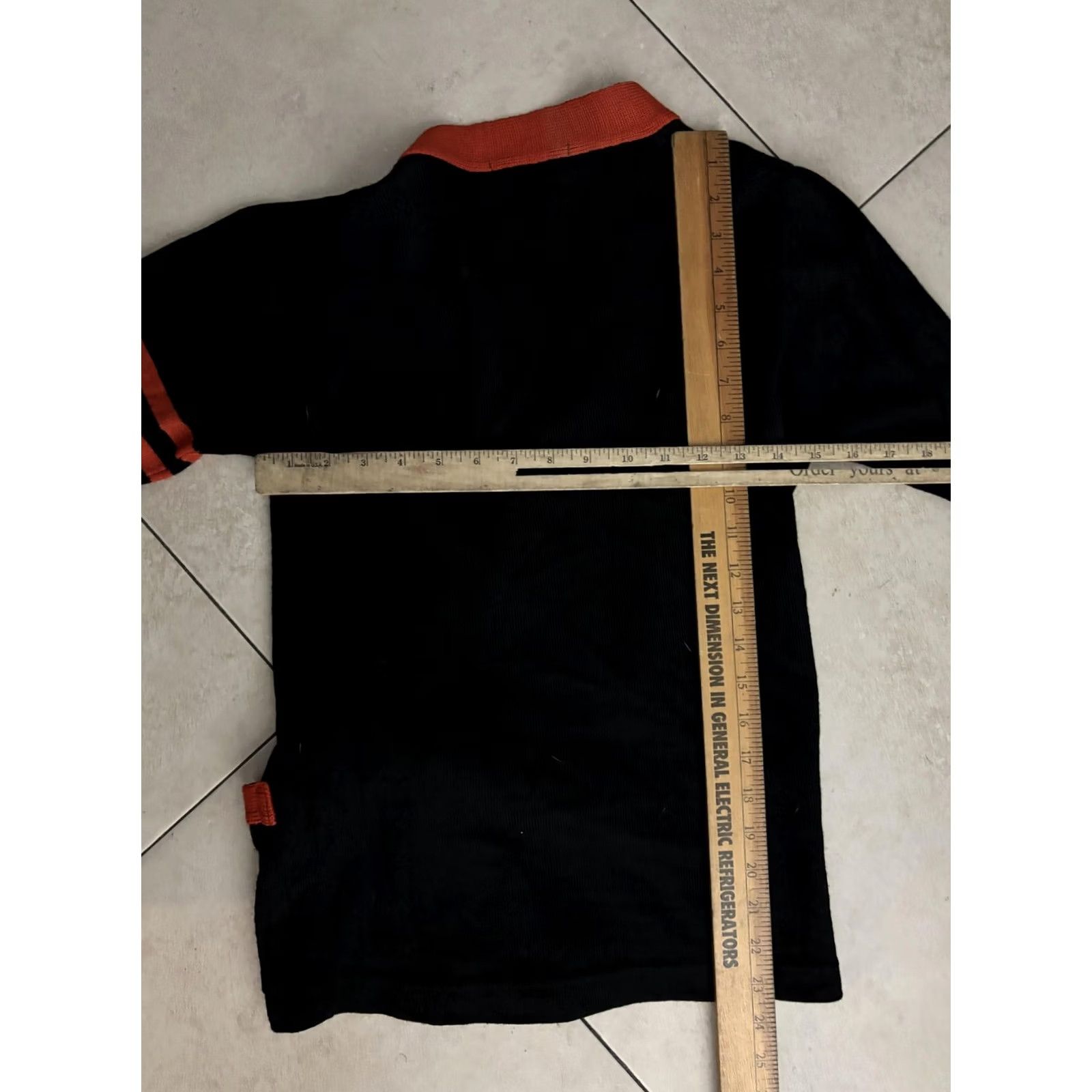 Vintage VINTAGE Stadium Mens Cardigan Sweater 3XS Black Wool Letterman Varsity E Pocket Striped Knit Wool V-Neck buttons Size US XXS / EU 40 - 5 Thumbnail