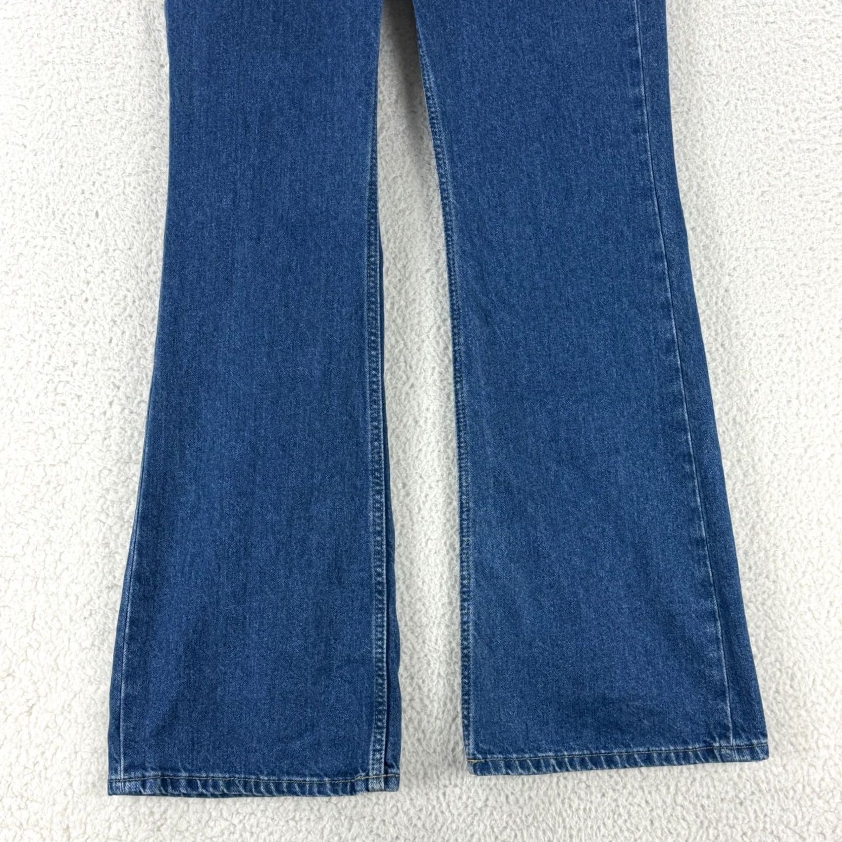 Free People Free People Ava Jeans Womens 27 Blue Denim Wide Flare Leg High Rise Boho Casual Jeans Size 27" / US 4 / IT 40 - 3 Thumbnail