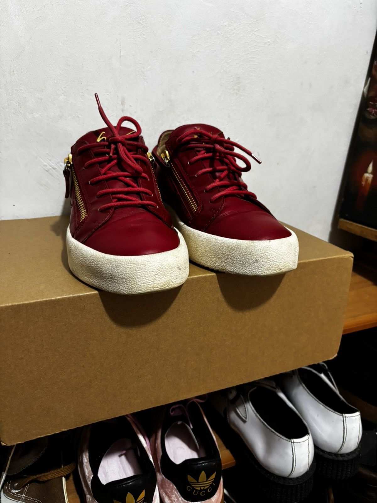 Giuseppe Zanotti Giuseppe Zanotti Red Sneakers Size US 8 / EU 41 - 6 Thumbnail
