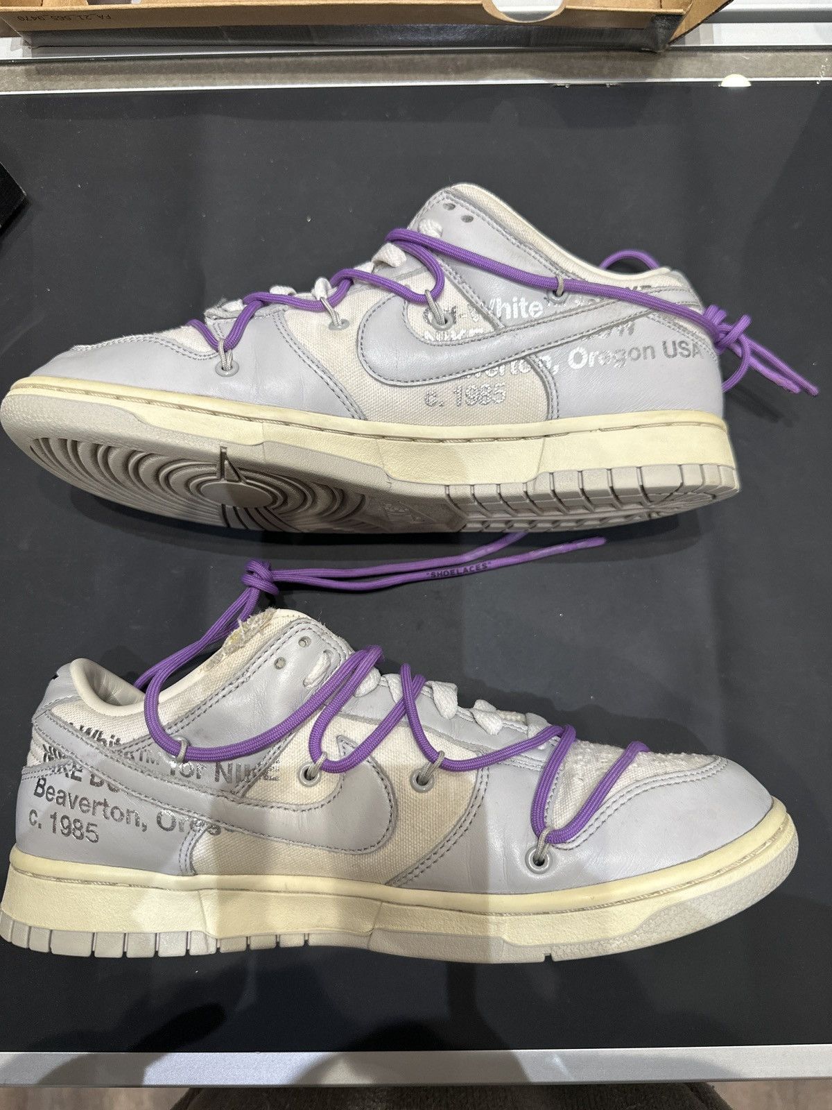 Nike × Off-White Nike Off-White Dunk Low Lot 47 Size US 9 / EU 42 - 2 Thumbnail