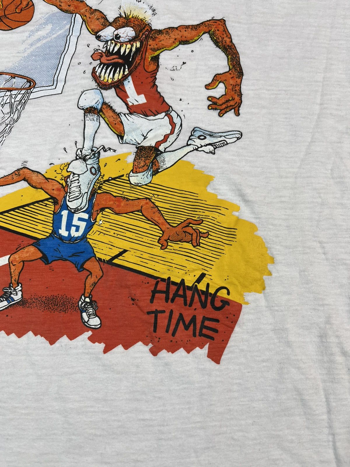 Band Tees Vintage 1988s Miller Hang Time Cartoon T Shirt Size US XL / EU 56 / 4 - 4 Thumbnail