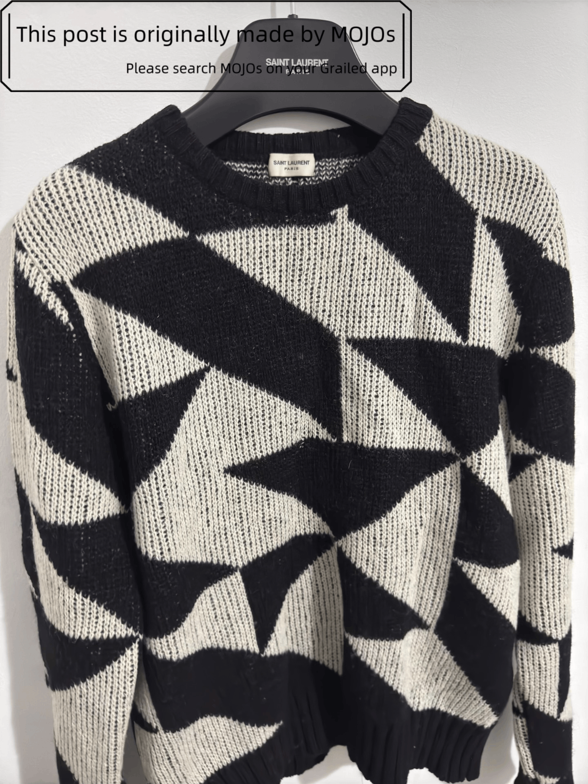 Saint Laurent Paris Sz M Saint Laurent Paris 15AW Triangle Knitwear mojos436 Size US M / EU 48-50 / 2 - 3 Thumbnail
