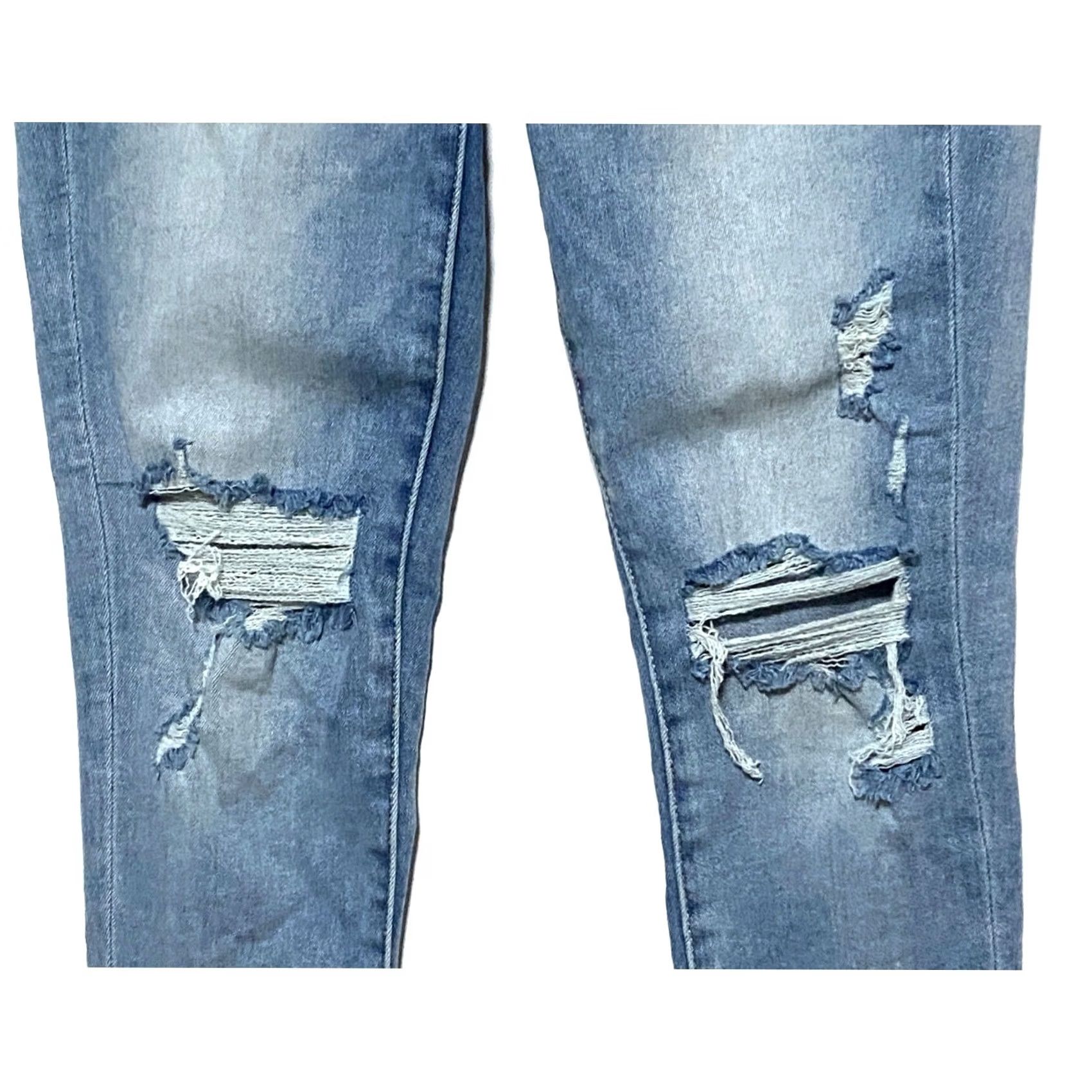 American Eagle Outfitters VINTAGE American Eagle Curvy Highest Rise Legging Jeans Womens 4S Stretch Distressed Y2K Grunge Punk Rock Jeans Womens XS? Size 27" / US 4 / IT 40 - 3 Thumbnail