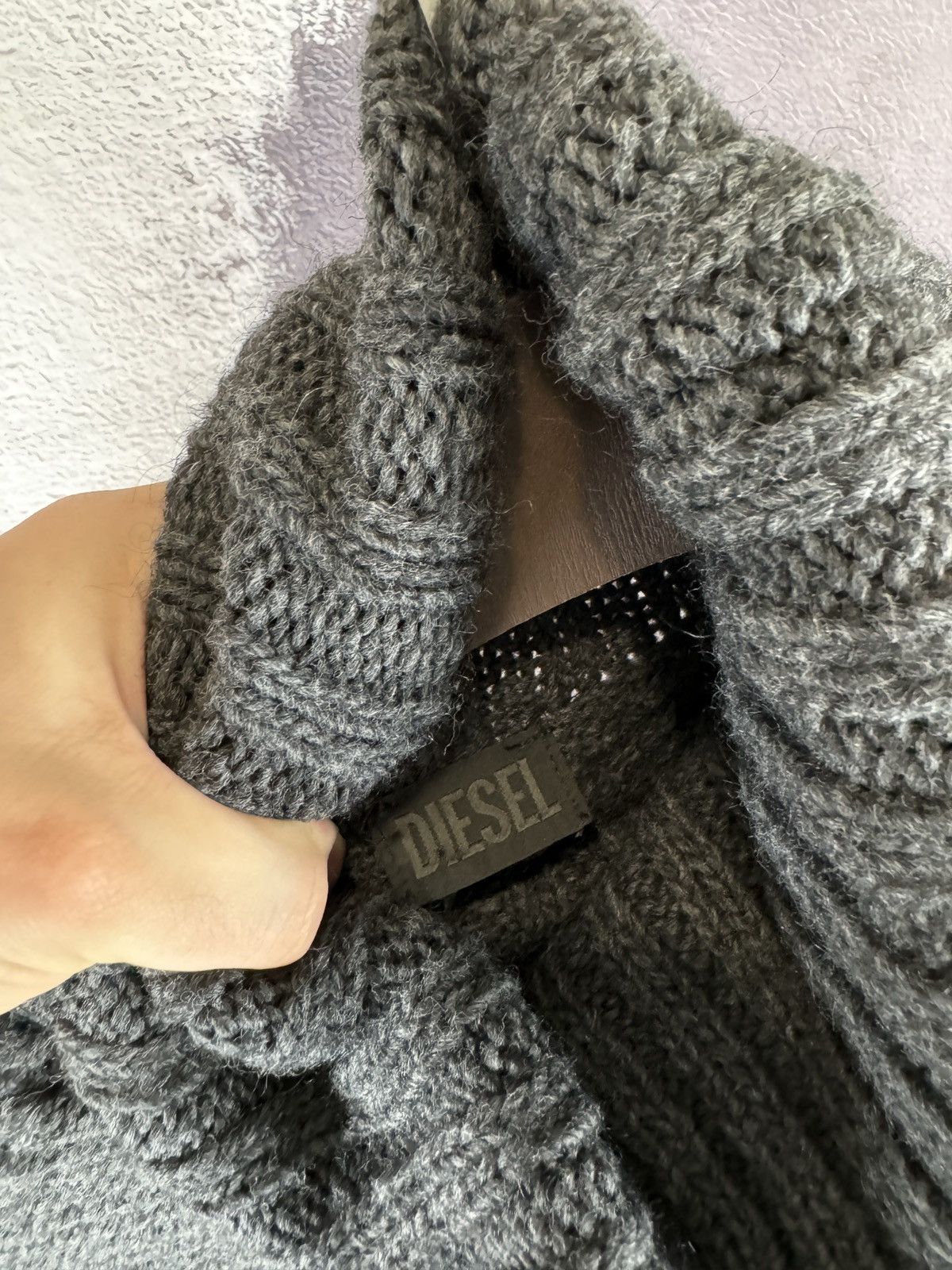 Diesel Diesel avant garde vintage grey turtleneck poncho sweater Size S / US 4 / IT 40 - 16 Thumbnail