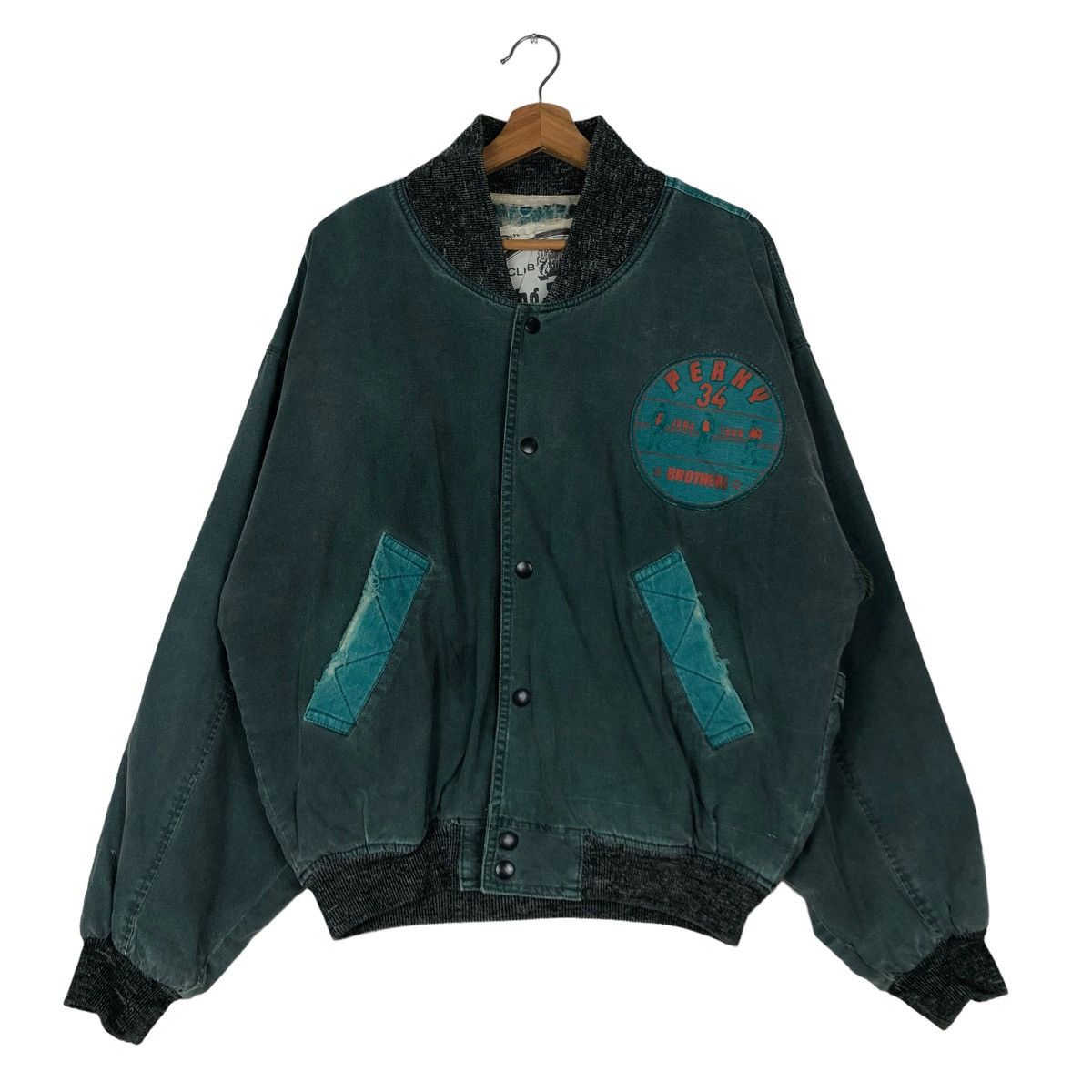 Japanese Brand 🔥Vintage Bomber Jacket Jumper King Jonathan Big Logo Size US M / EU 48-50 / 2 - 1 Thumbnail