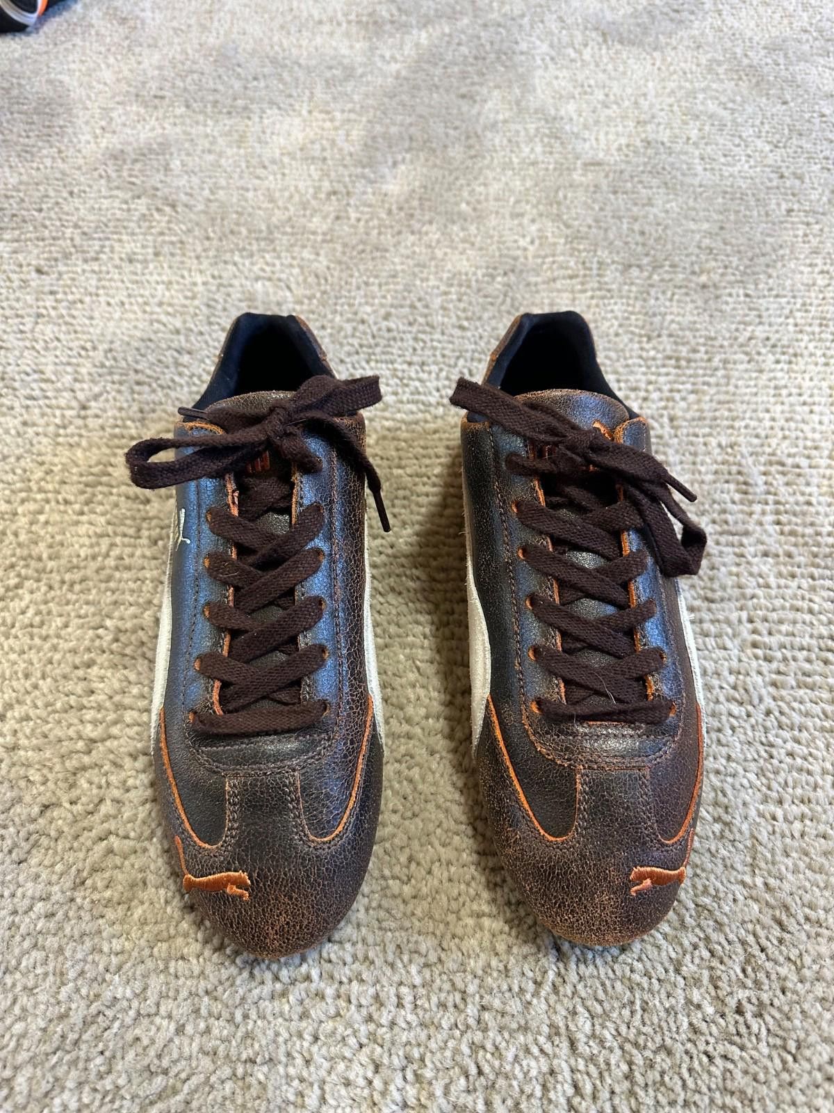 Puma Vintage Puma SpeedCat Brown Leather Size 38 US6 Size US 5 / IT 35 - 4 Thumbnail