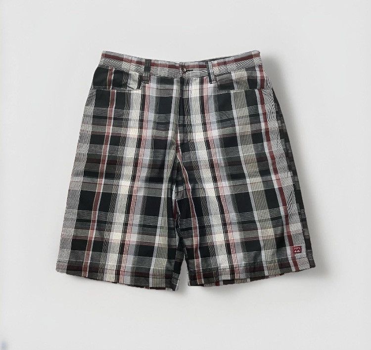 Billabong × Quiksilver × Vintage Y2K Billabong Plaid Rayon Shorts Size US 34 / EU 50 - 1 Thumbnail