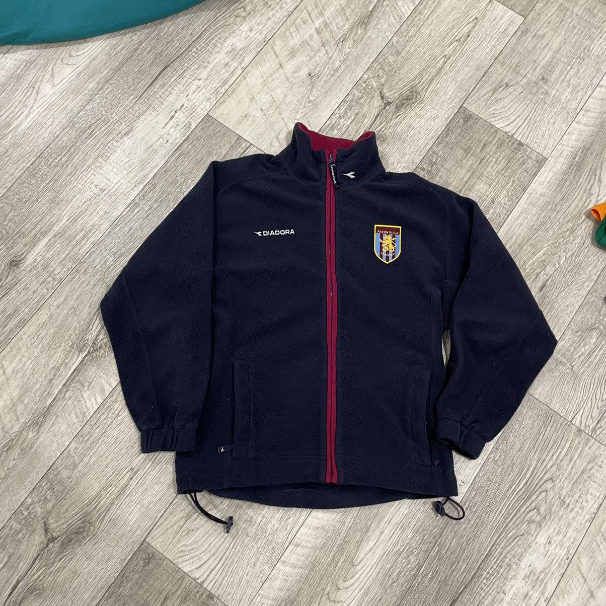 Diadora × Vintage 90s Vintage Aston Villa Jersey Diadora fleece jacket sherpa Size US S / EU 44-46 / 1 - 1 Thumbnail