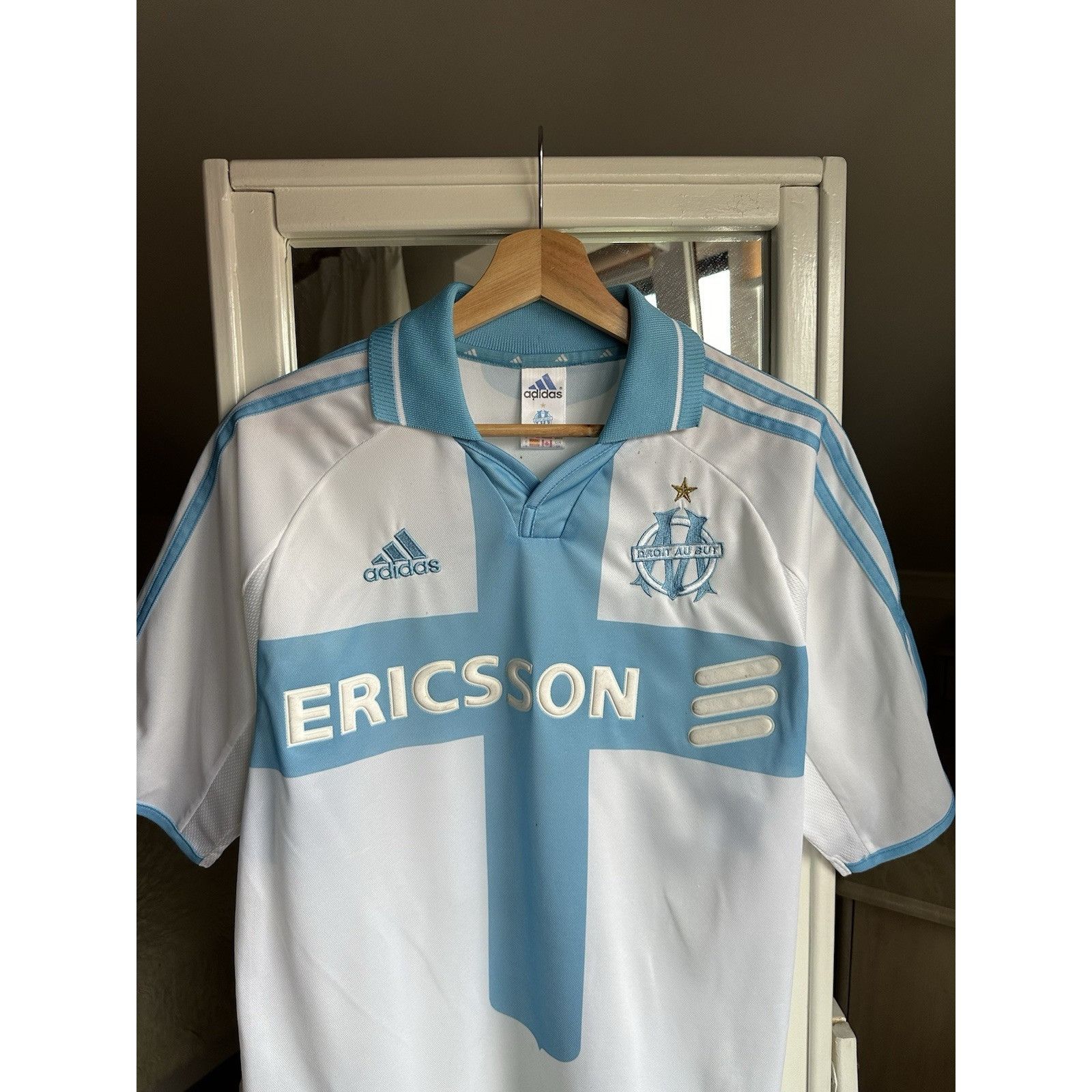 Adidas Football shirt soccer FC Olympique Marseille Home 2000/2001 Size US S / EU 44-46 / 1 - 2 Thumbnail