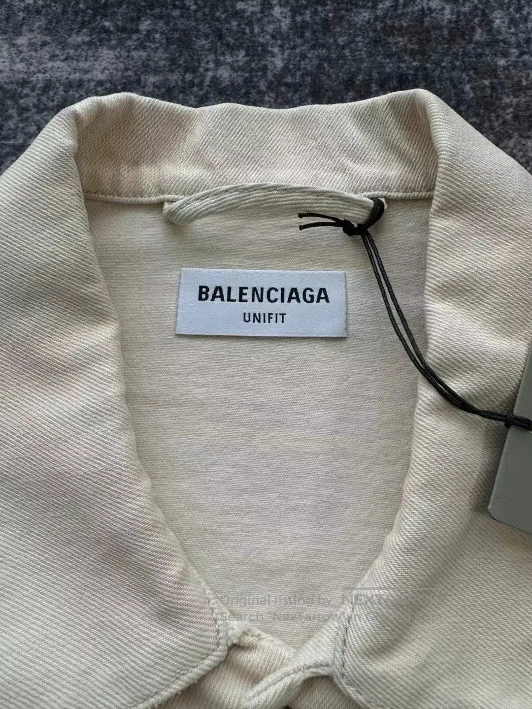 Balenciaga balenciaga beige distressed denim jacket. Size US M / EU 48-50 / 2 - 3 Thumbnail
