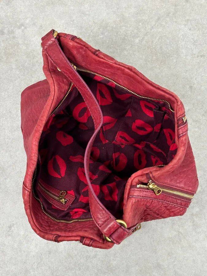 Marc Jacobs Marc Jacobs Red Leather Multi-Zip Shoulder Bag Size ONE SIZE - 12 Thumbnail