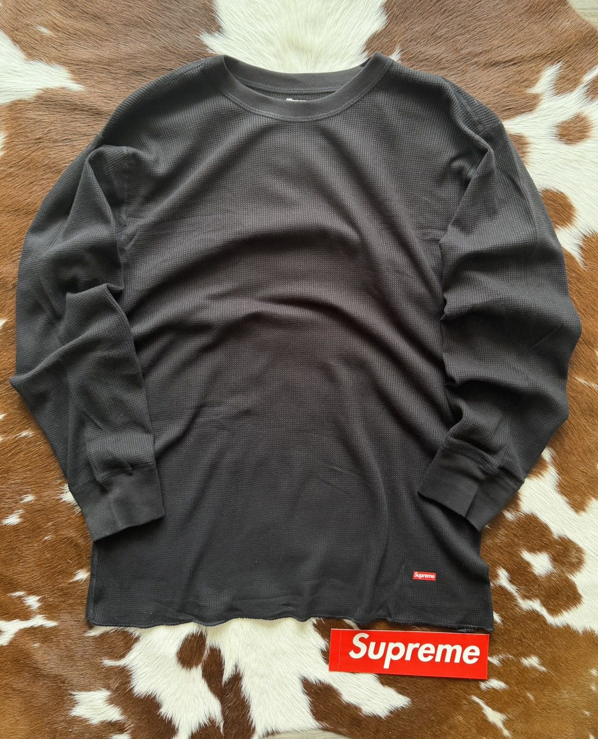 Supreme Supreme Thermal Crew Long Sleeve Black Brand New Size US XL / EU 56 / 4 - 1 Thumbnail
