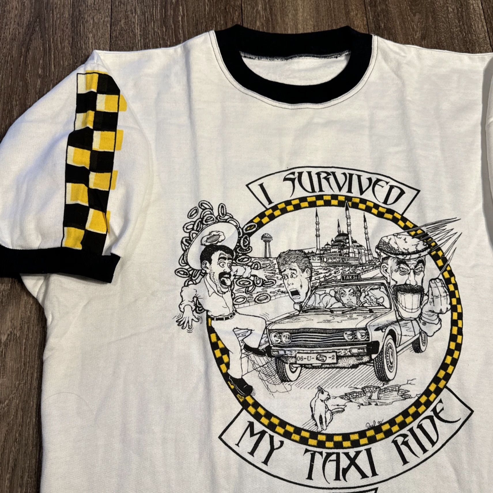 Doublet VINTAGE I Survived My Taxi Ride In Turkey Double-Sided Graphic T-Shirt XL Men White 1990s Size US XL / EU 56 / 4 - 4 Thumbnail