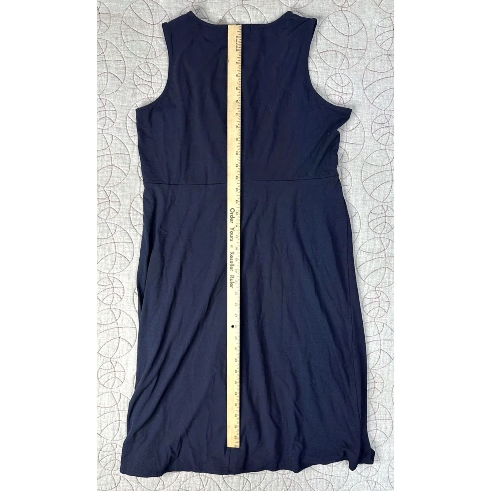 J. Jill J.Jill Wearever Sleeveless Midi Dress Navy Blue Knit Travel PM Petite NWT Womens Shift Midi Dress Size M / US 6-8 / IT 42-44 - 7 Thumbnail