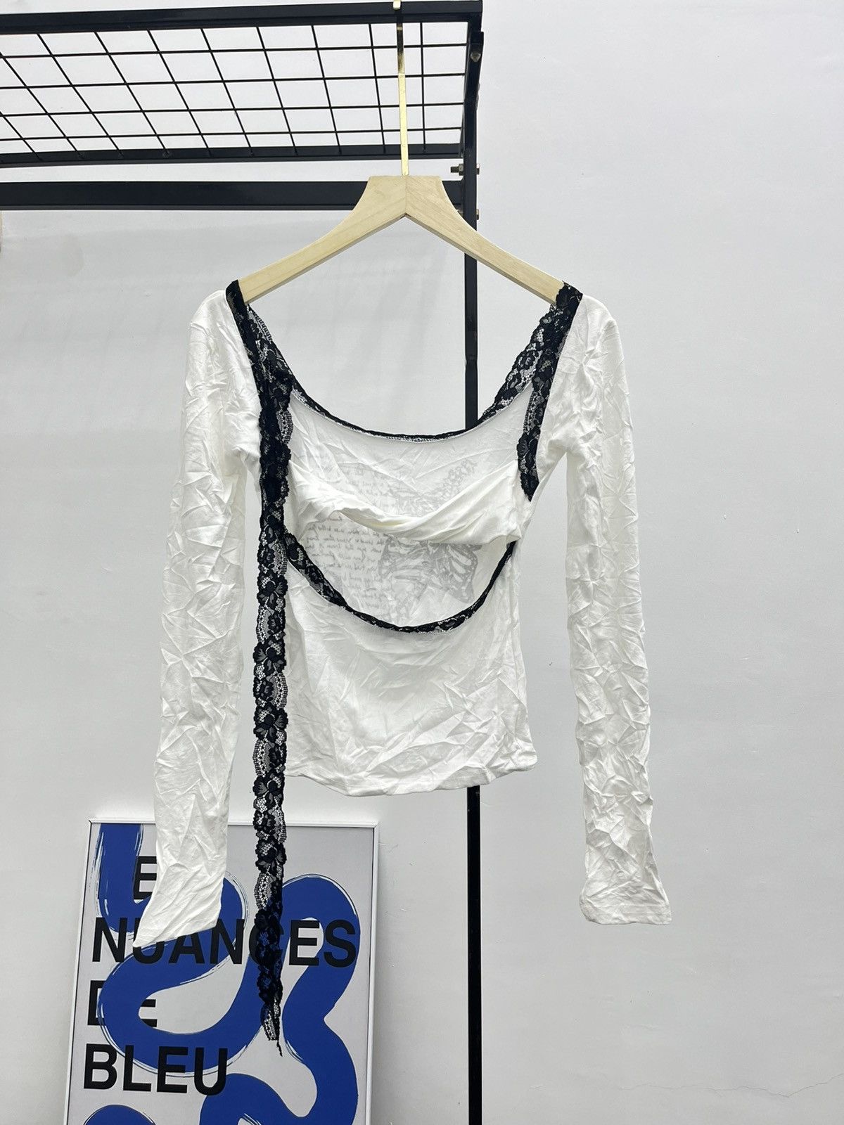 Hysteric Glamour Gothic Japanese Punk Long Sleeve Lace Top – Asymmetrical Cut Size M / US 6-8 / IT 42-44 - 5 Thumbnail