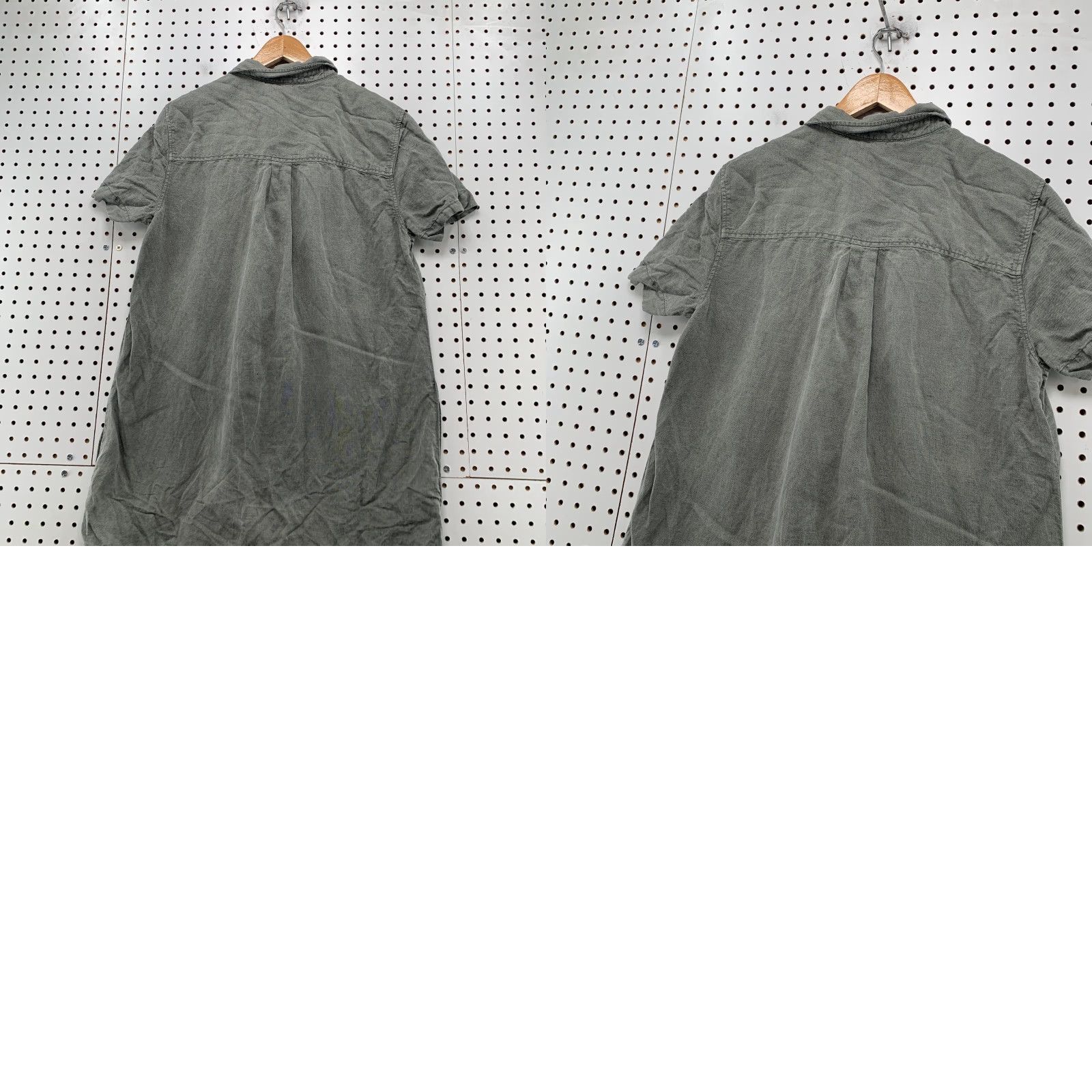 Lucky Brand Lucky Brand Linen Shirt Dress Womens XL Gray Short Sleeve Collared Pocket Shirt Dress Women XL Gray Linen Pocket Button Casual Bohemian shortcut Size XL / US 12-14 / IT 48-50 - 9 Thumbnail